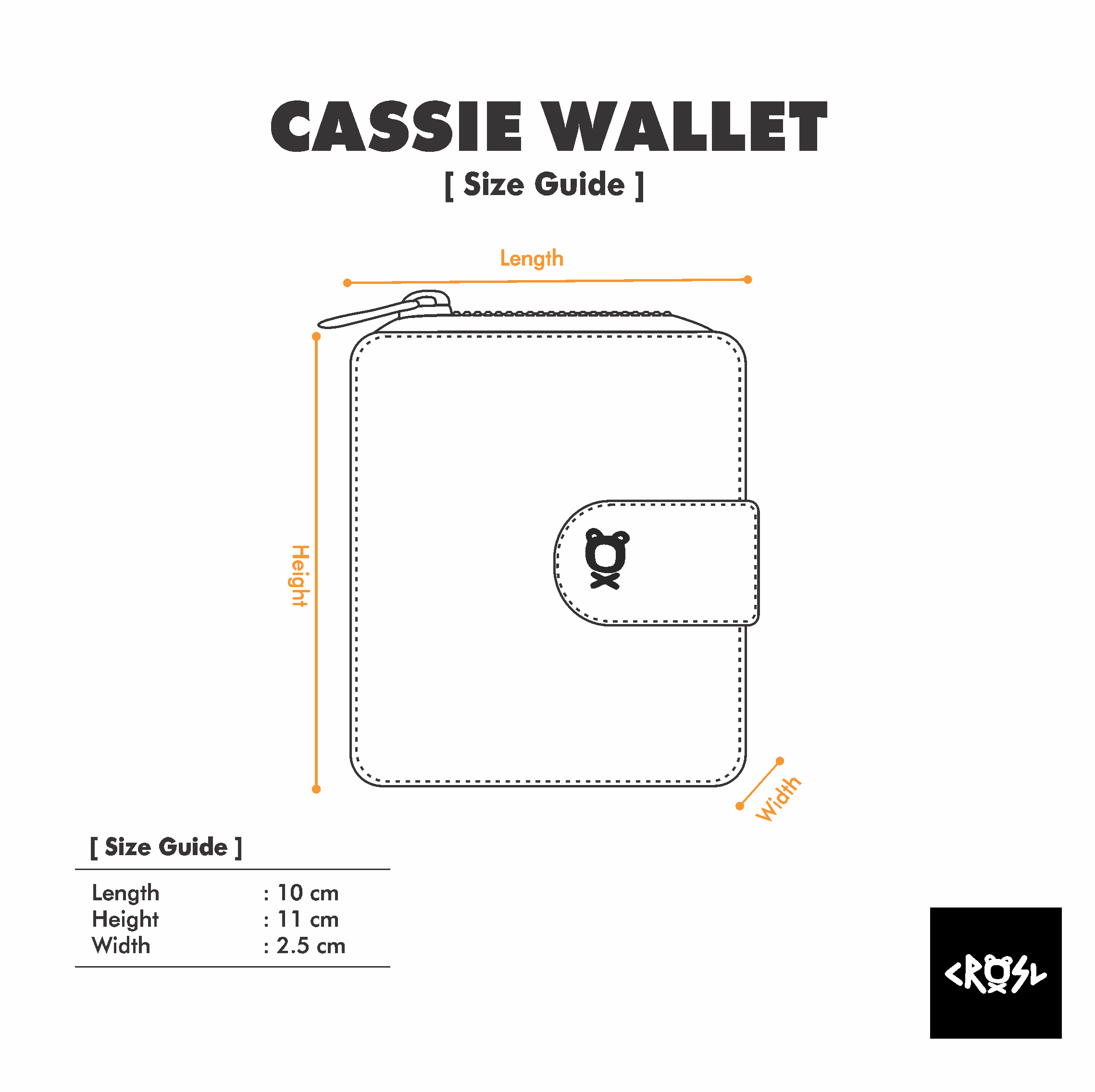 CRSL Cassie Wallet | Dompet Lipat Canvas Wanita Pattern Plaid | Compact & Stylish