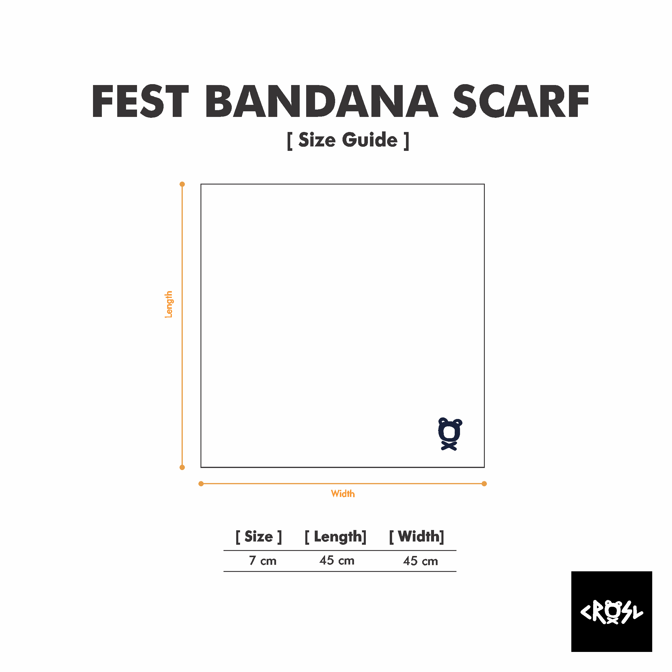 CRSL Fest Bandana Colorful I Official Merchandise CRSL