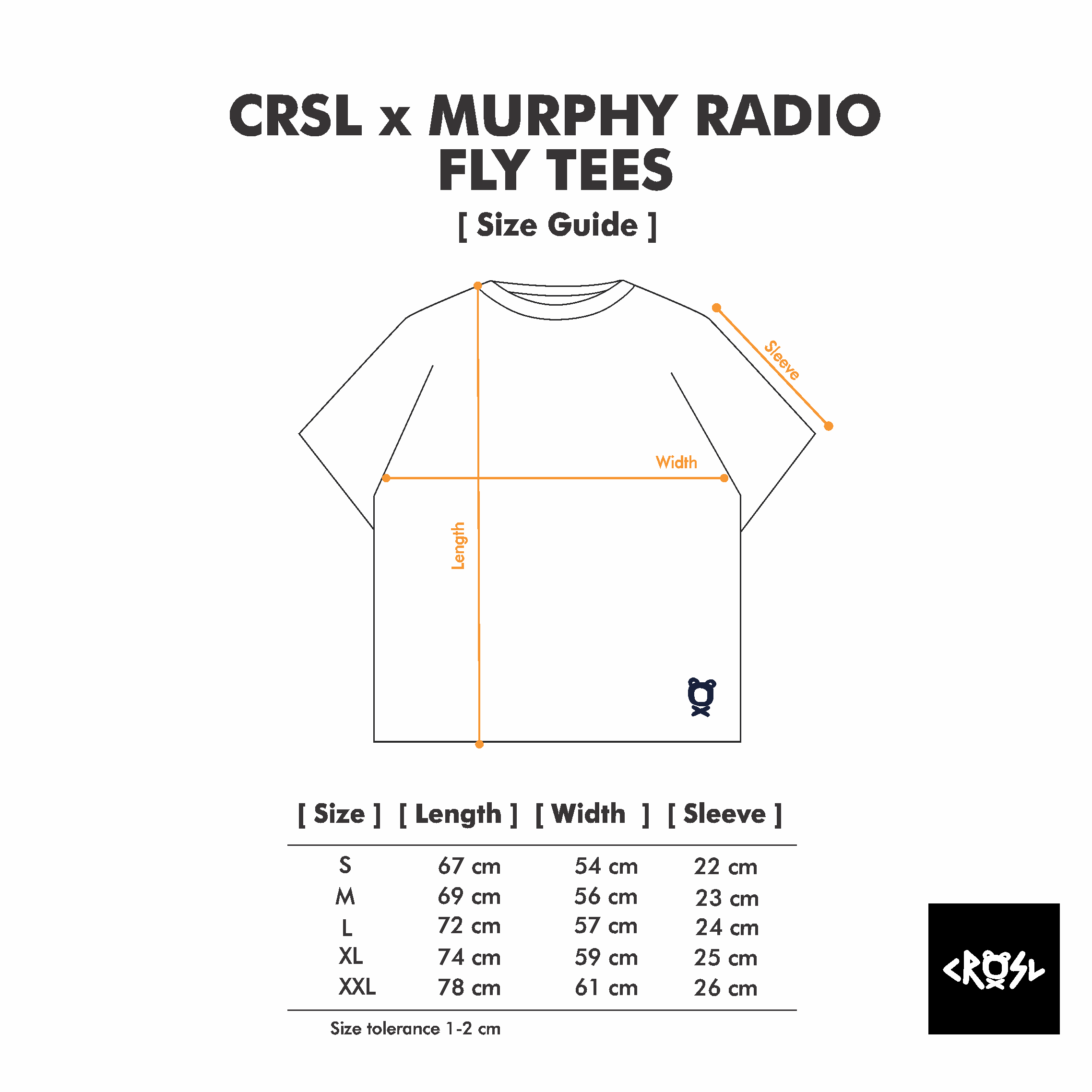 CRSL X MURPHY FLY TEES WHITE