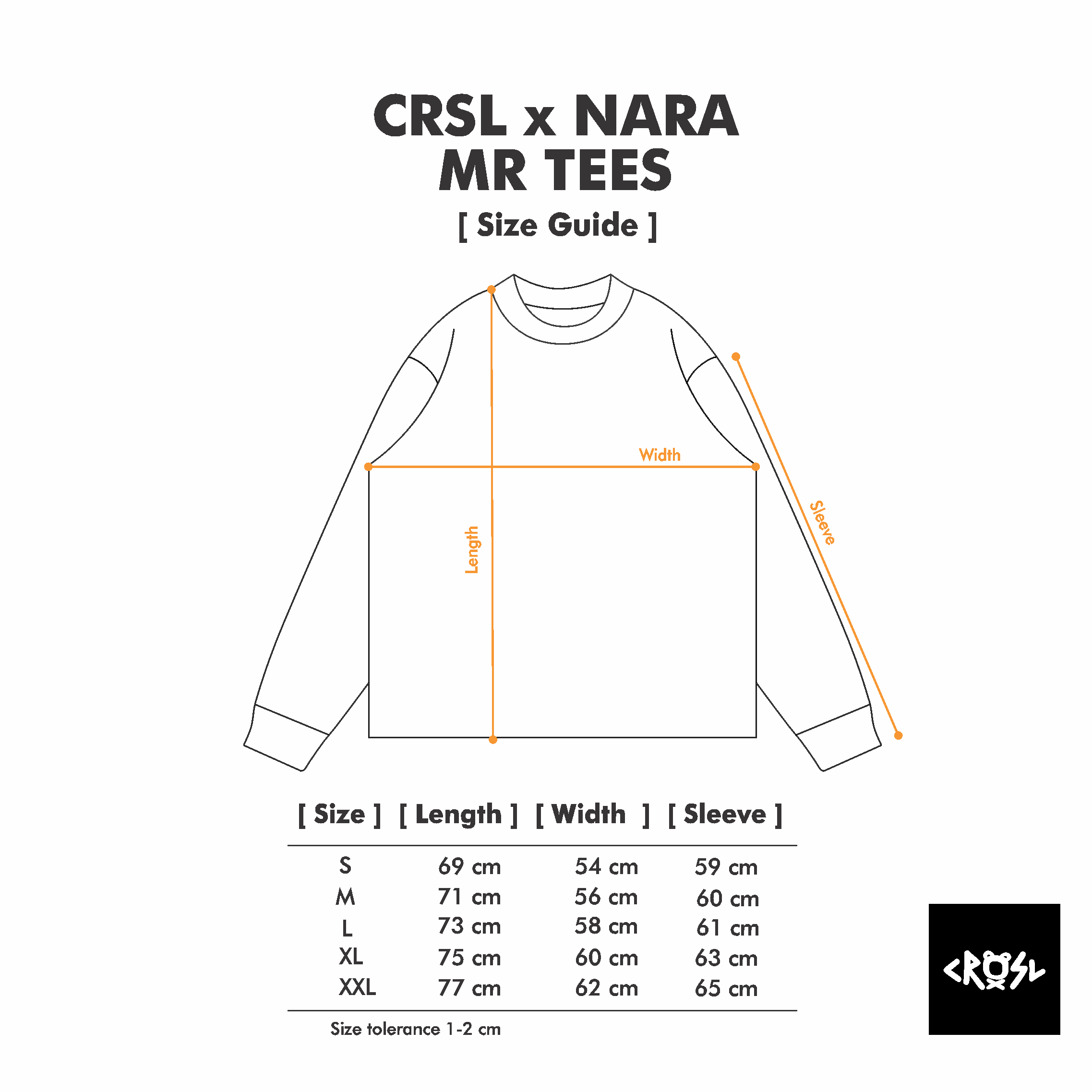 CRSL X NARA MR TEES LS BLACK