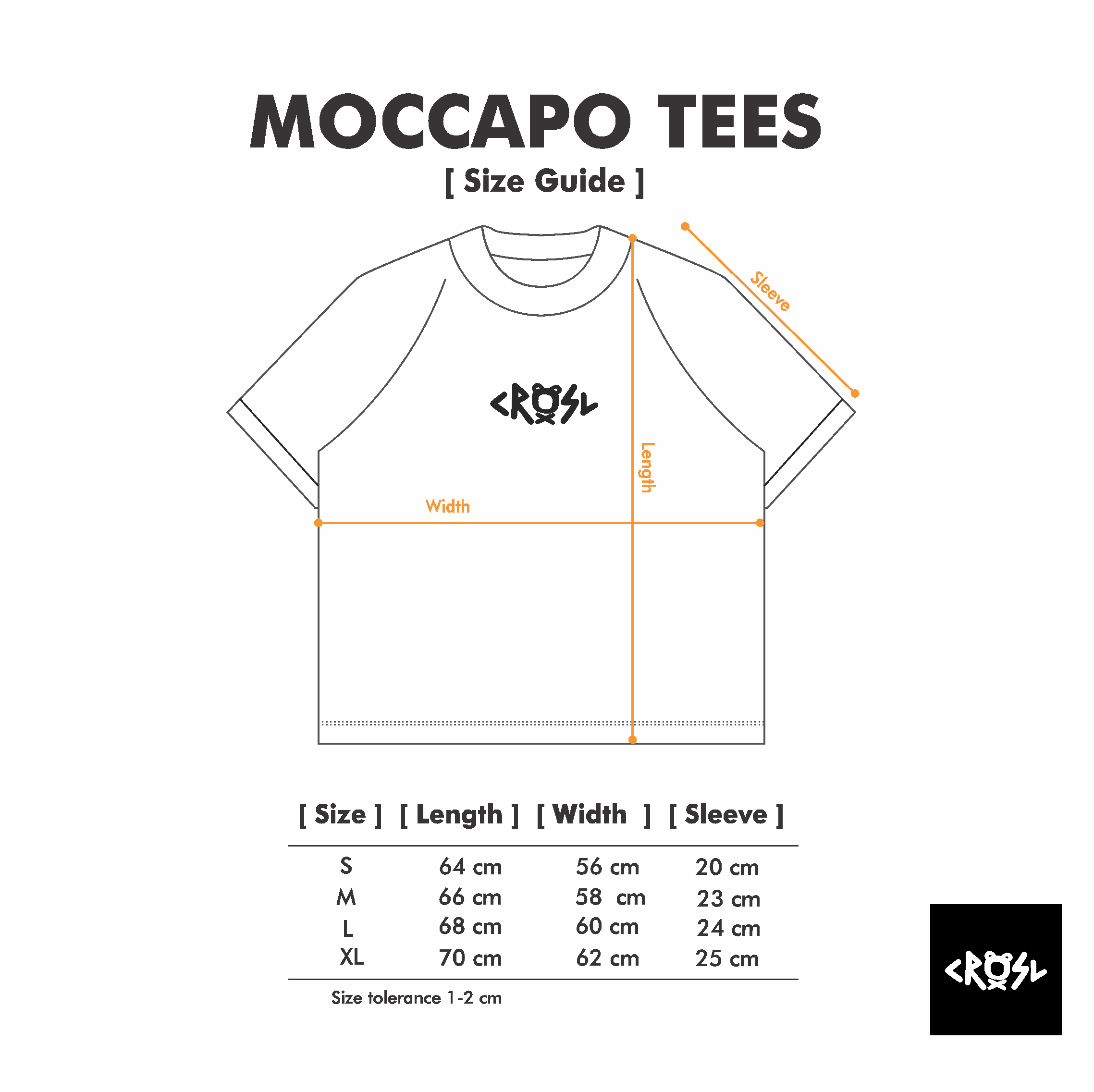 CRSL Moccapo Tees | T-Shirt Mocca Unisex Oversize Boxy Fit | Kaos Boxy Fit Reguler | Kaos Casual Pria Wanita Oversize
