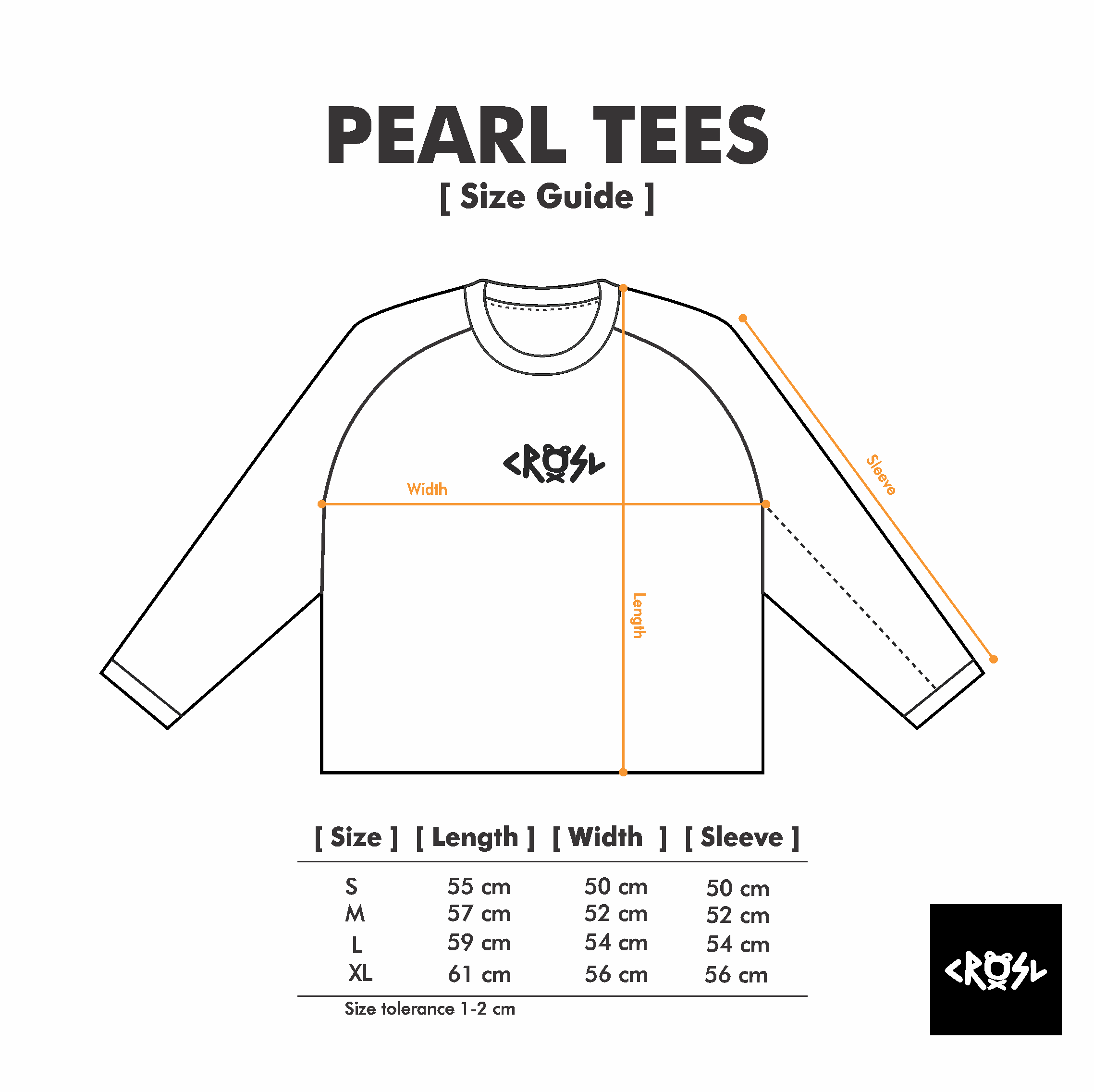 CRSL Pearl Tees | Kaos Lengan Panjang | Long Sleeve Boxy T-Shirt Wanuta | Atasan Wanita Lengan Panjang Boxy Fit Reguler