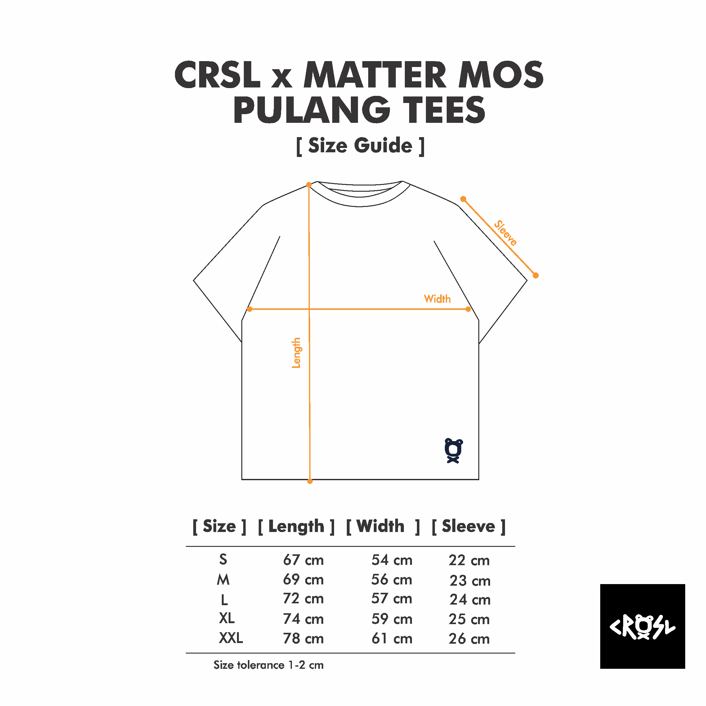 CRSL X MATTER MOS PULANG TEES WHITE 