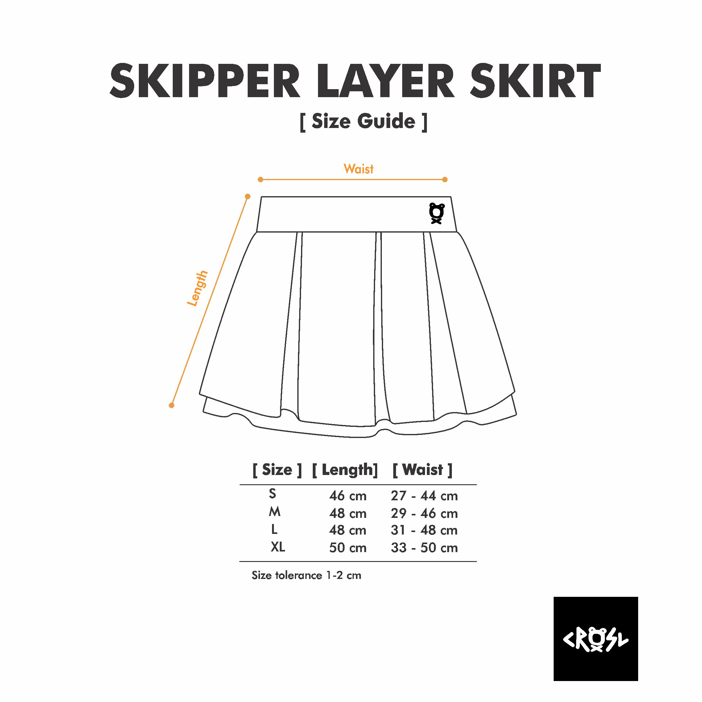 CRSL Skipper Layer Skirt Orange I Official Merchandise CRSL