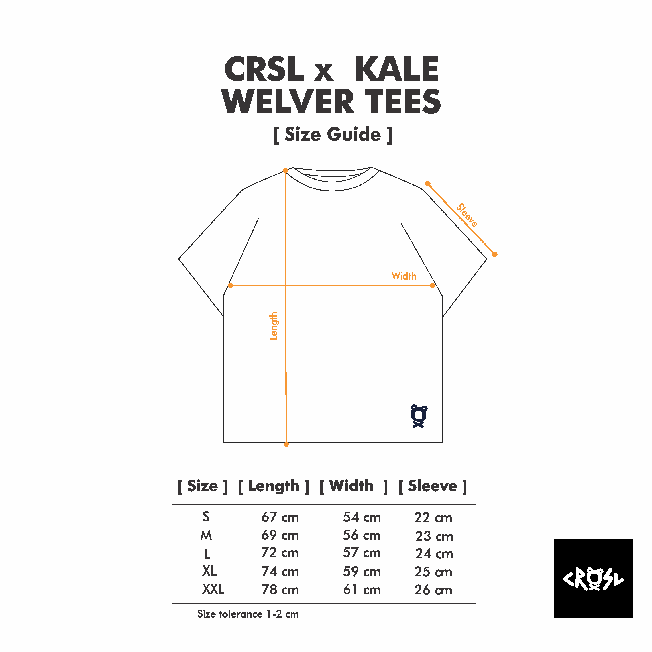 CRSL X KALE WELVER TEES WHITE