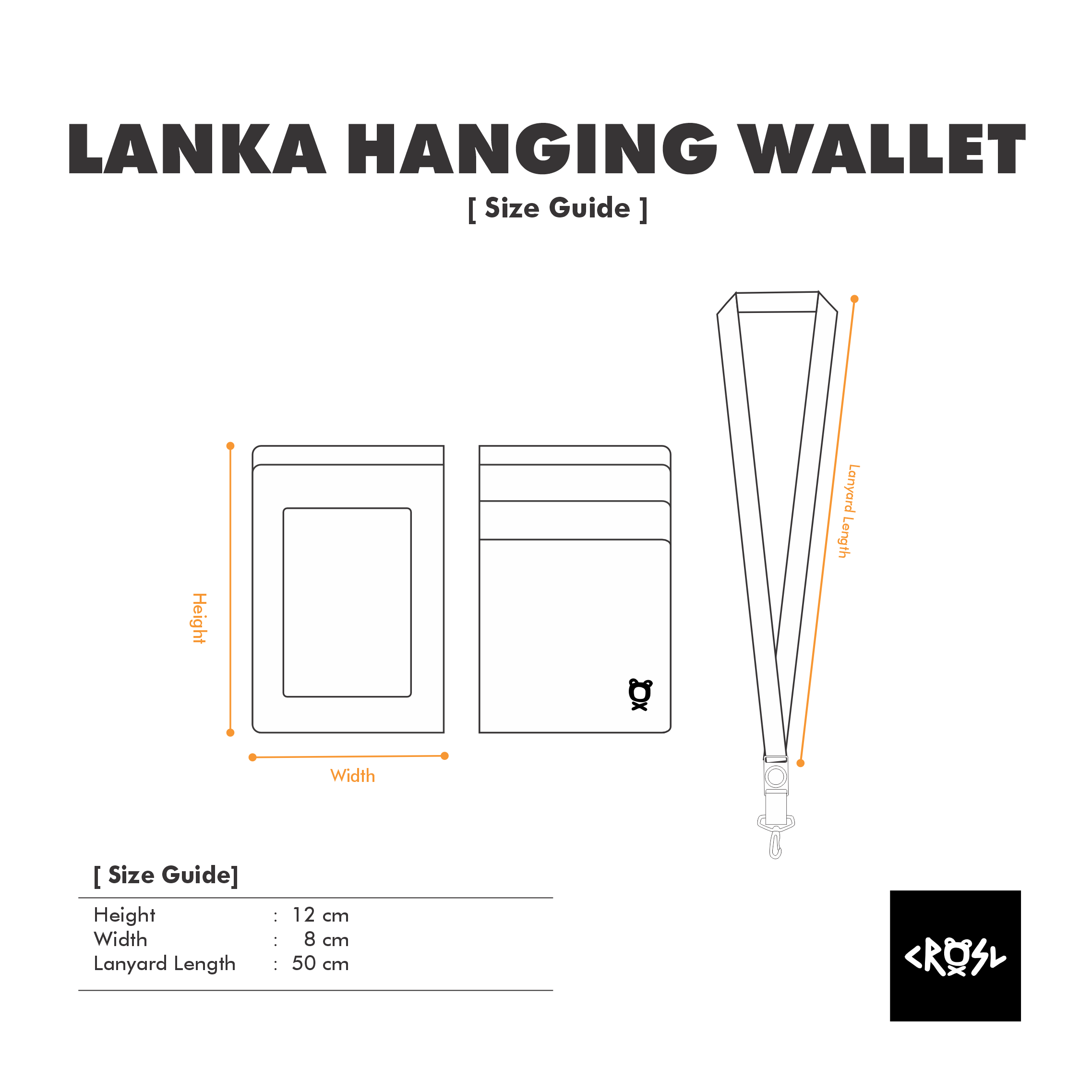 CRSL Lanka Hanging Wallet I Dompet Kartu I Card Holder