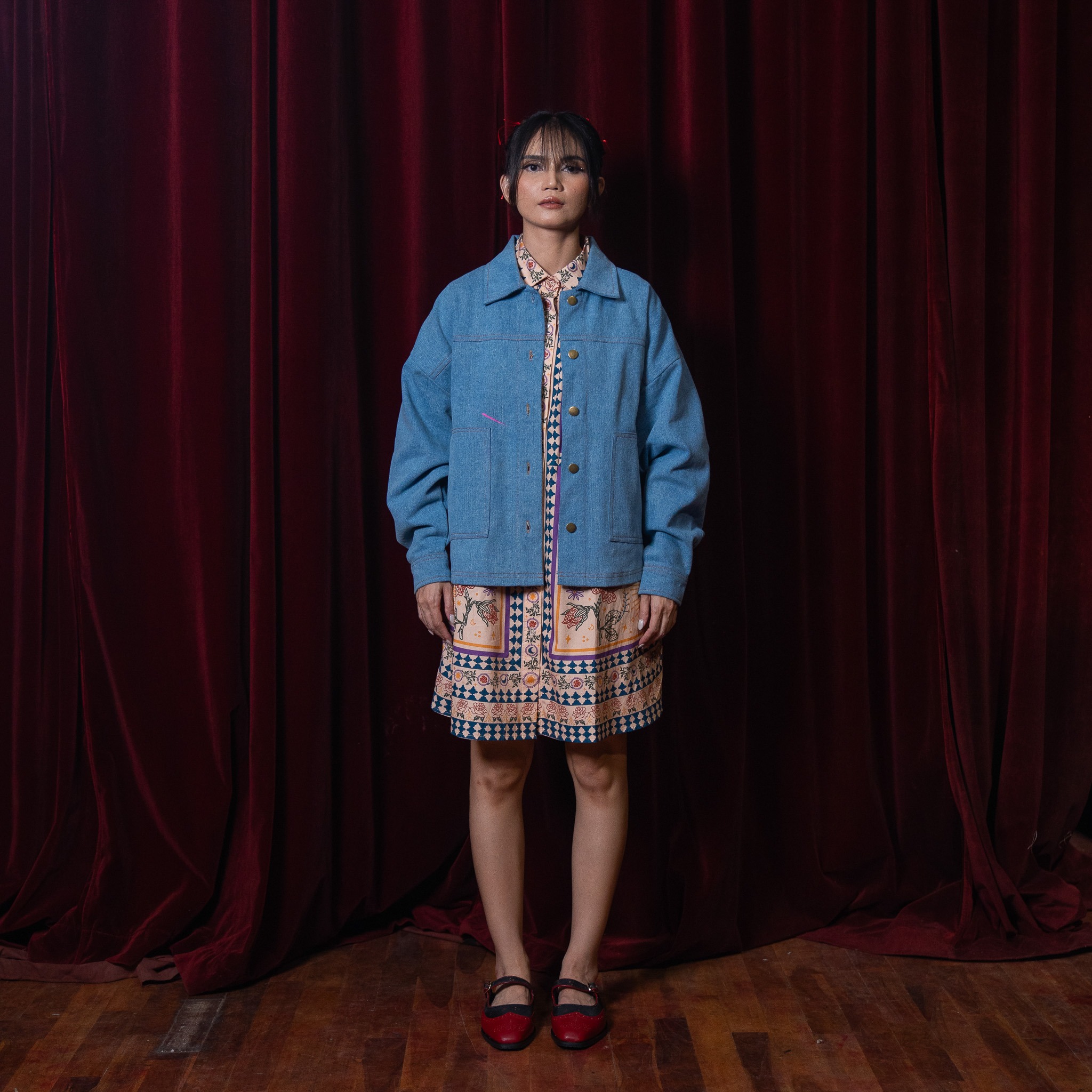 Phoenix Embroidery Jacket Light Blue Denim - Nonaetal X Dianable