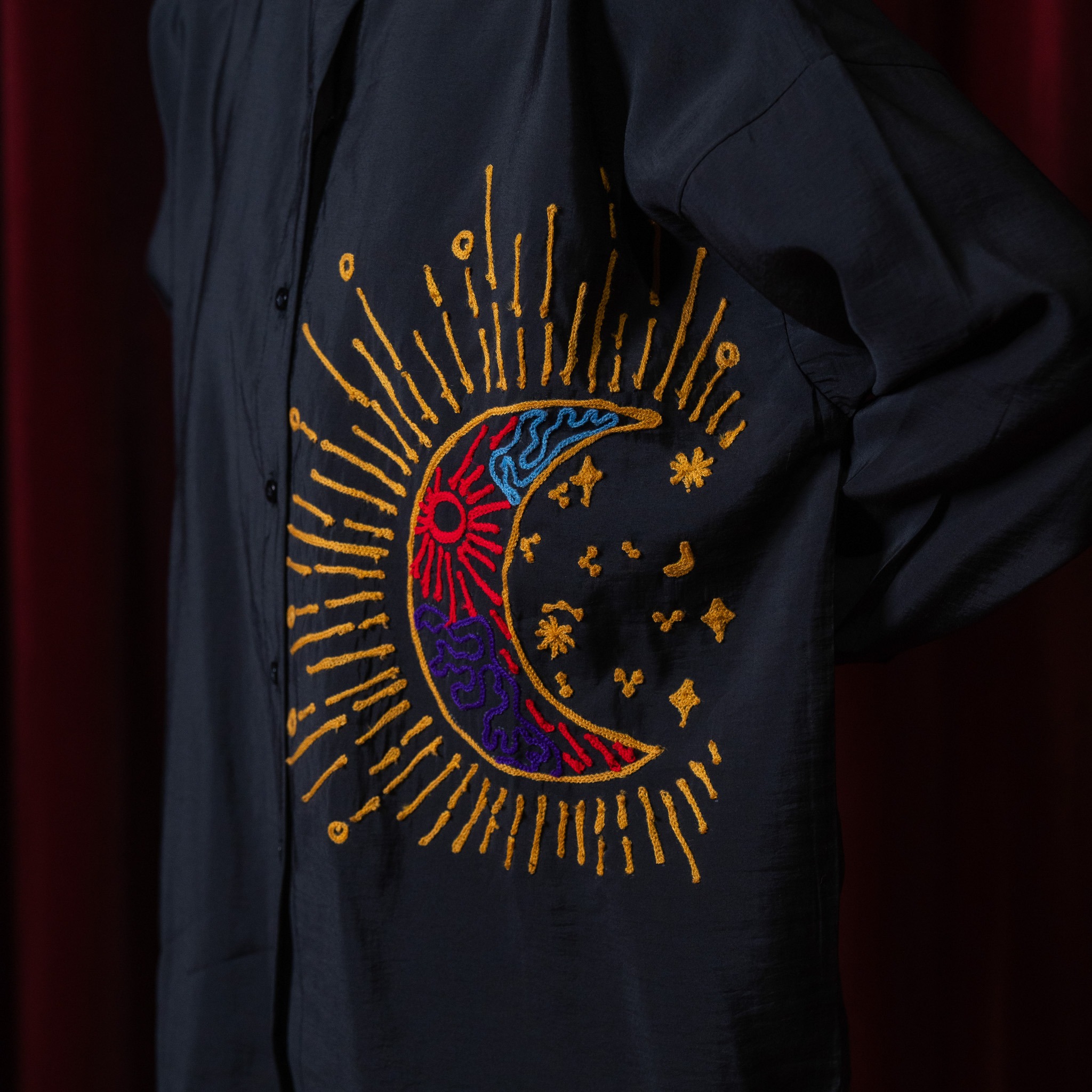 Phoenix Embroidery Shirt Black - Nonaetal X Dianable