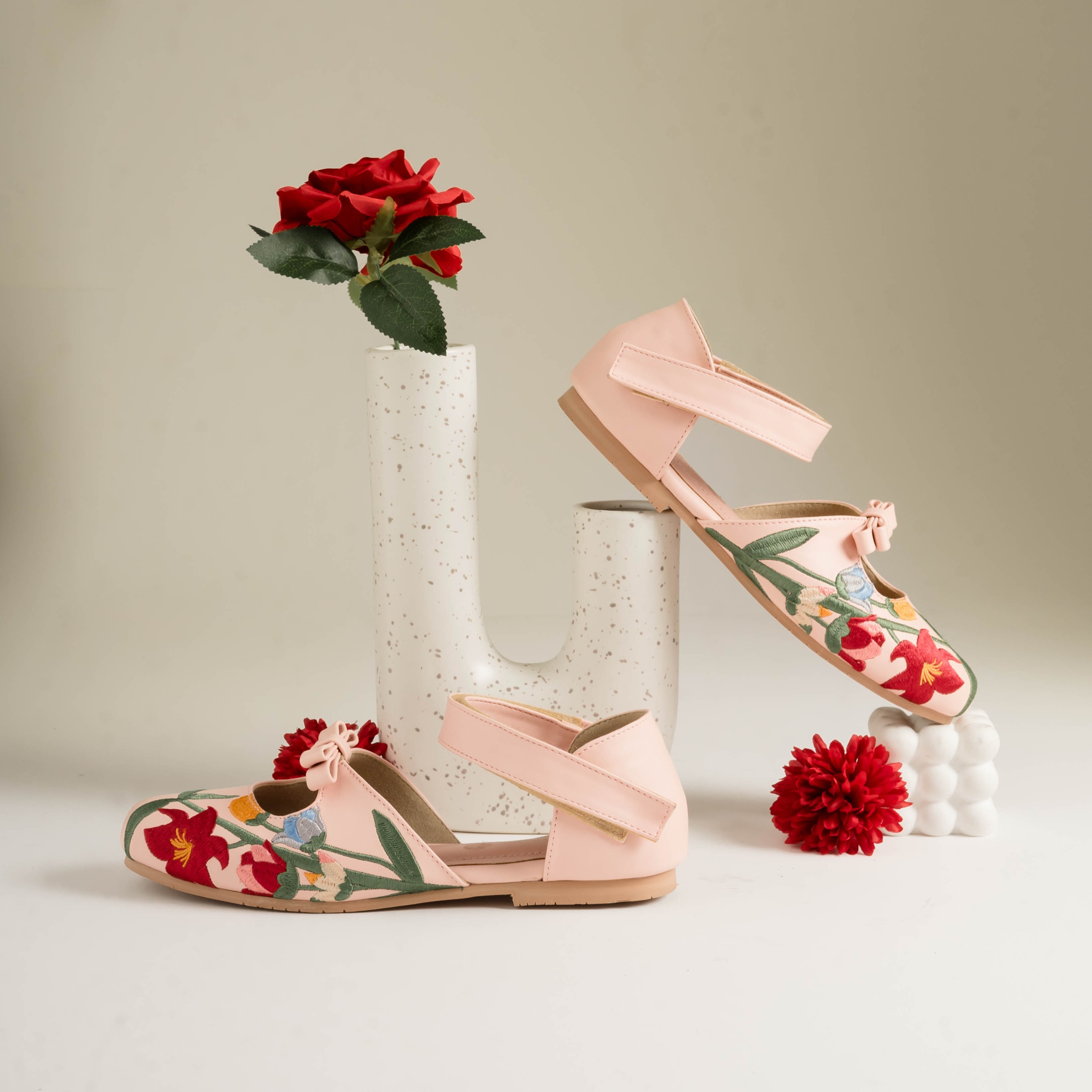 Rosie Pink Flat Shoes - Dianable x Nabila Ishma