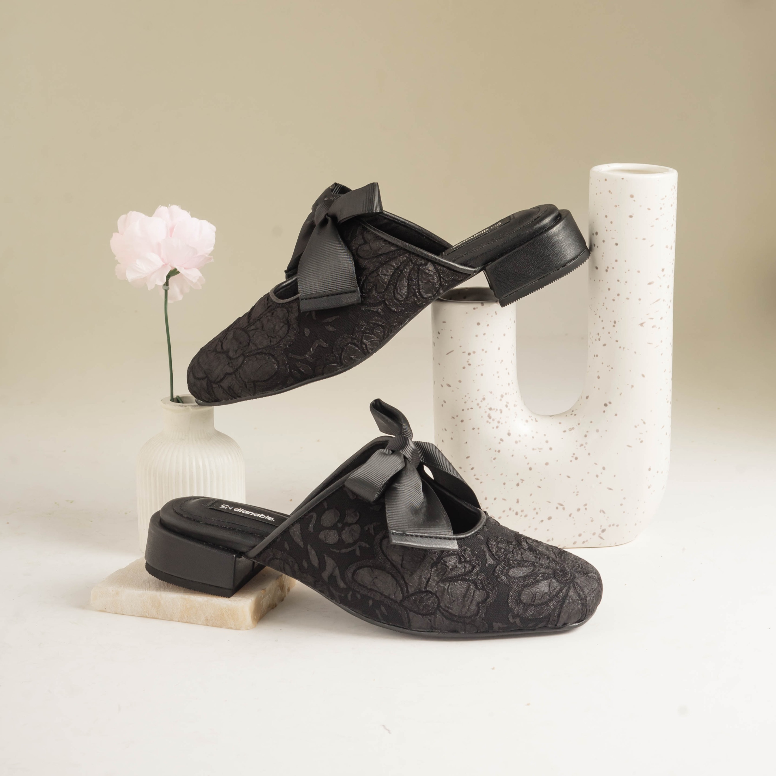 Priska Heels Mules Sepatu Wanita - Dianable