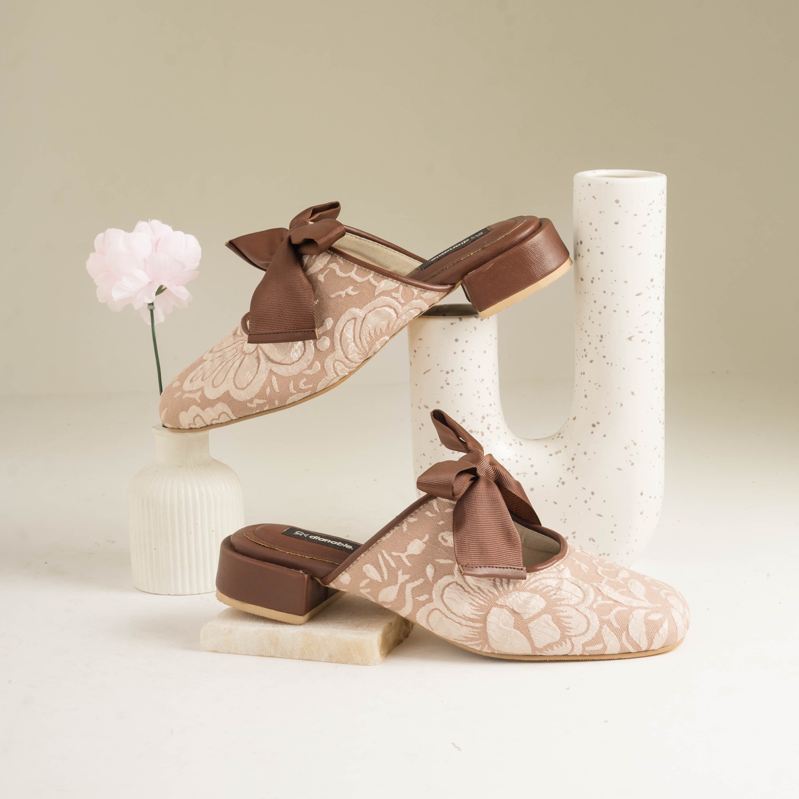 Priska Heels Mules Sepatu Wanita - Dianable