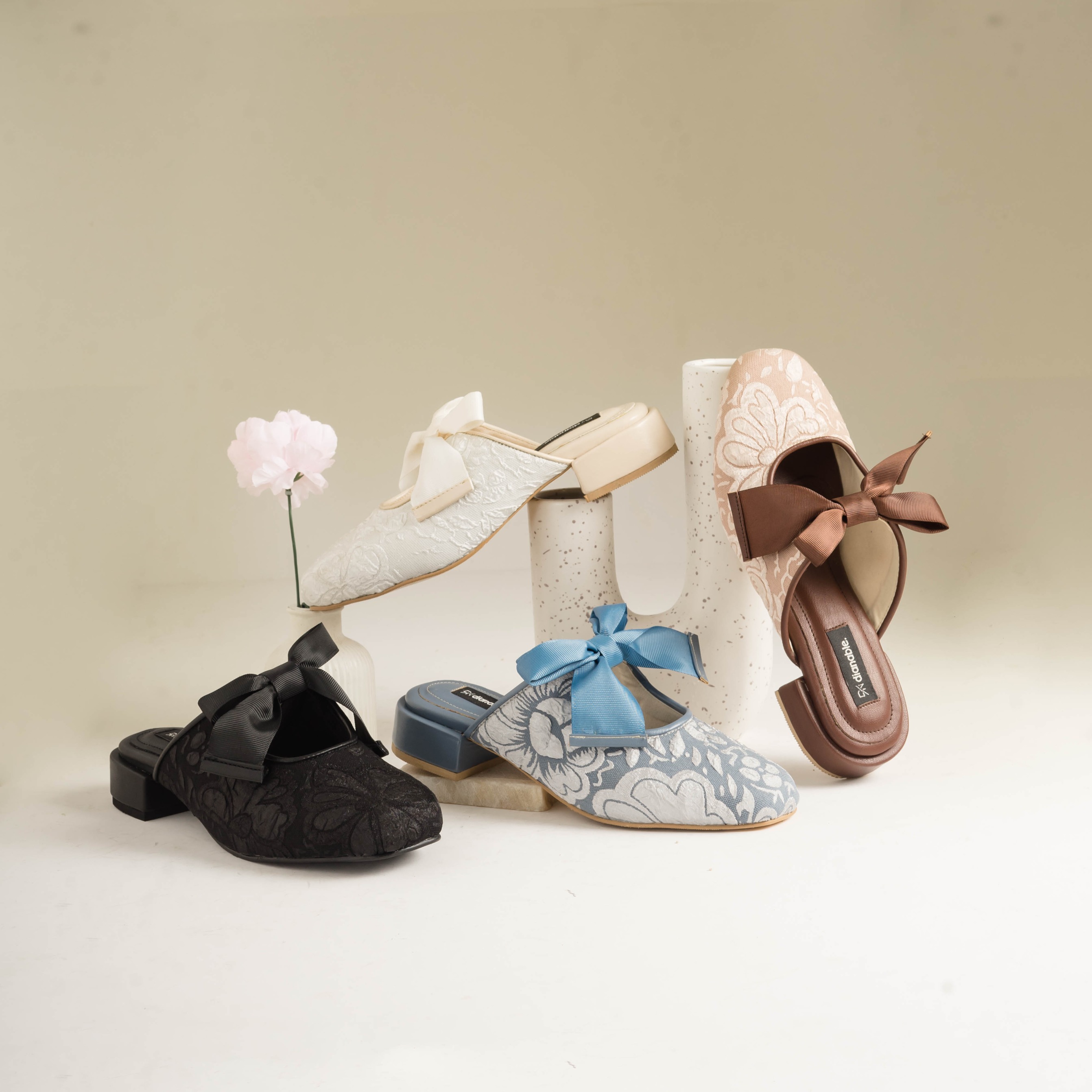 Priska Heels Mules Sepatu Wanita - Dianable