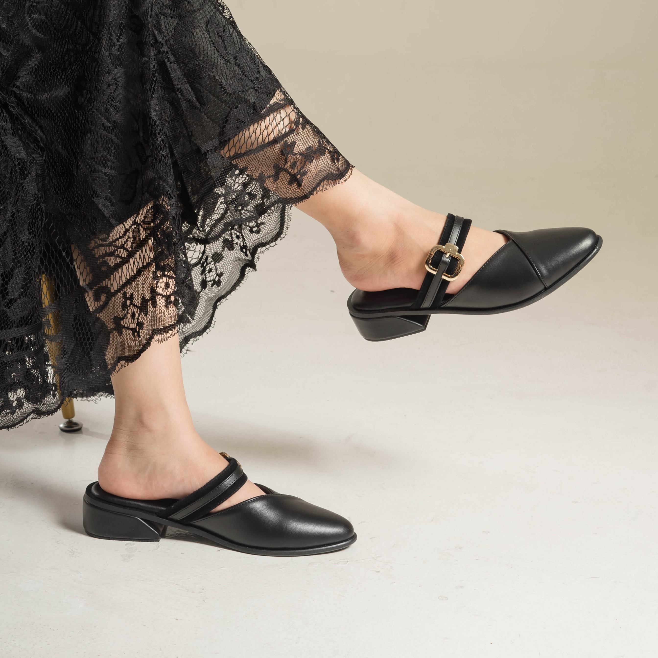 Naura Heels Mules Shoes Dianable