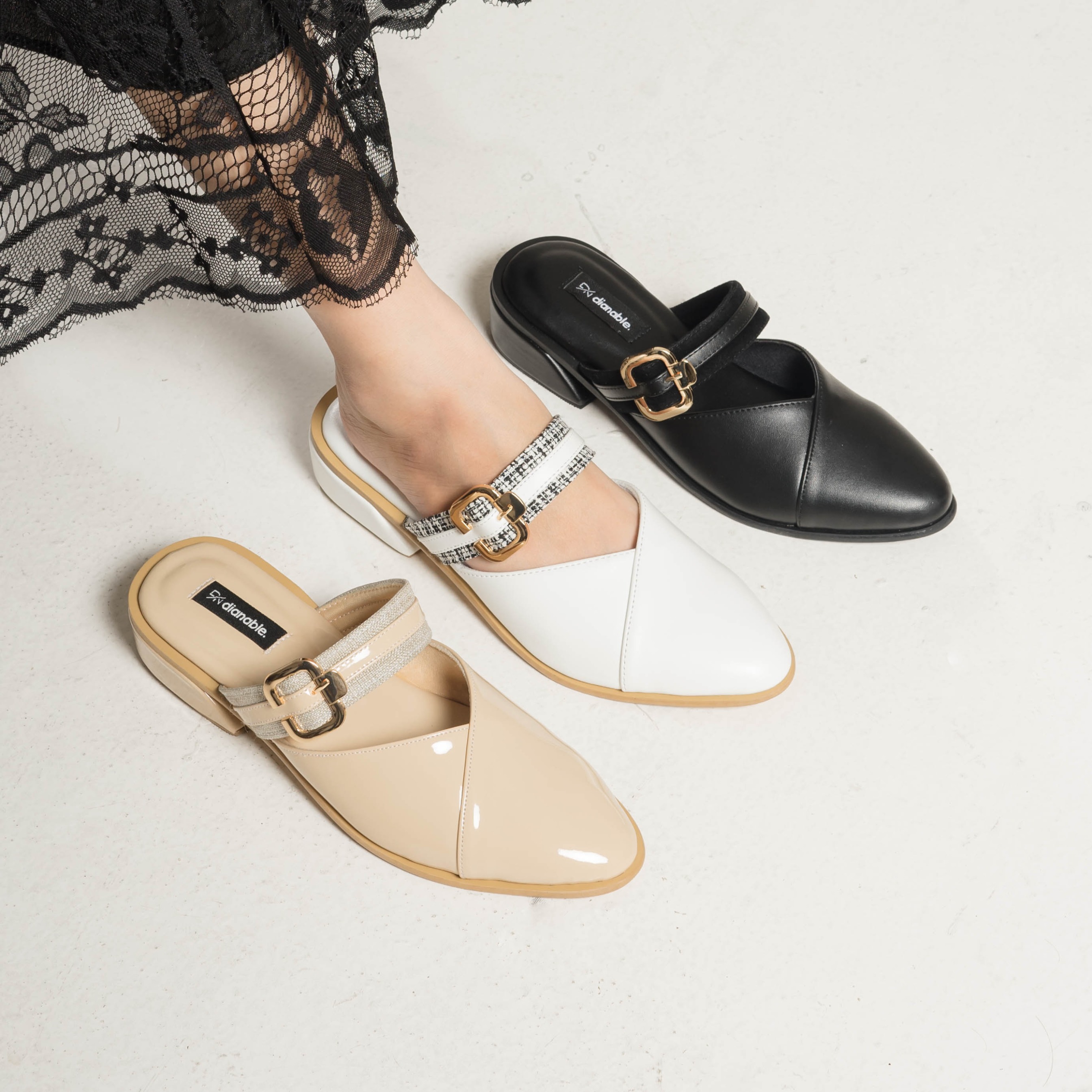 Naura Heels Mules Shoes Dianable