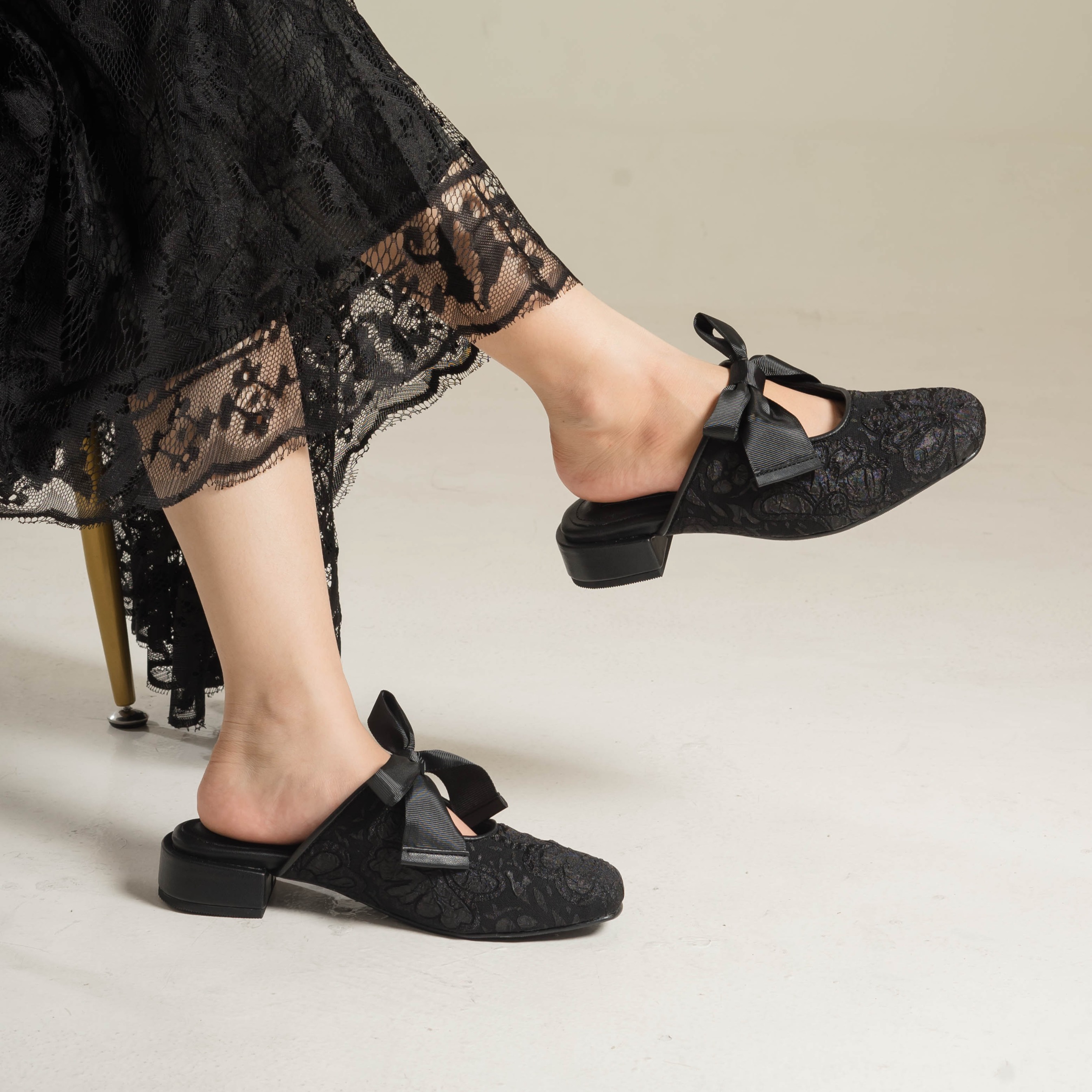 Priska Heels Mules Sepatu Wanita - Dianable