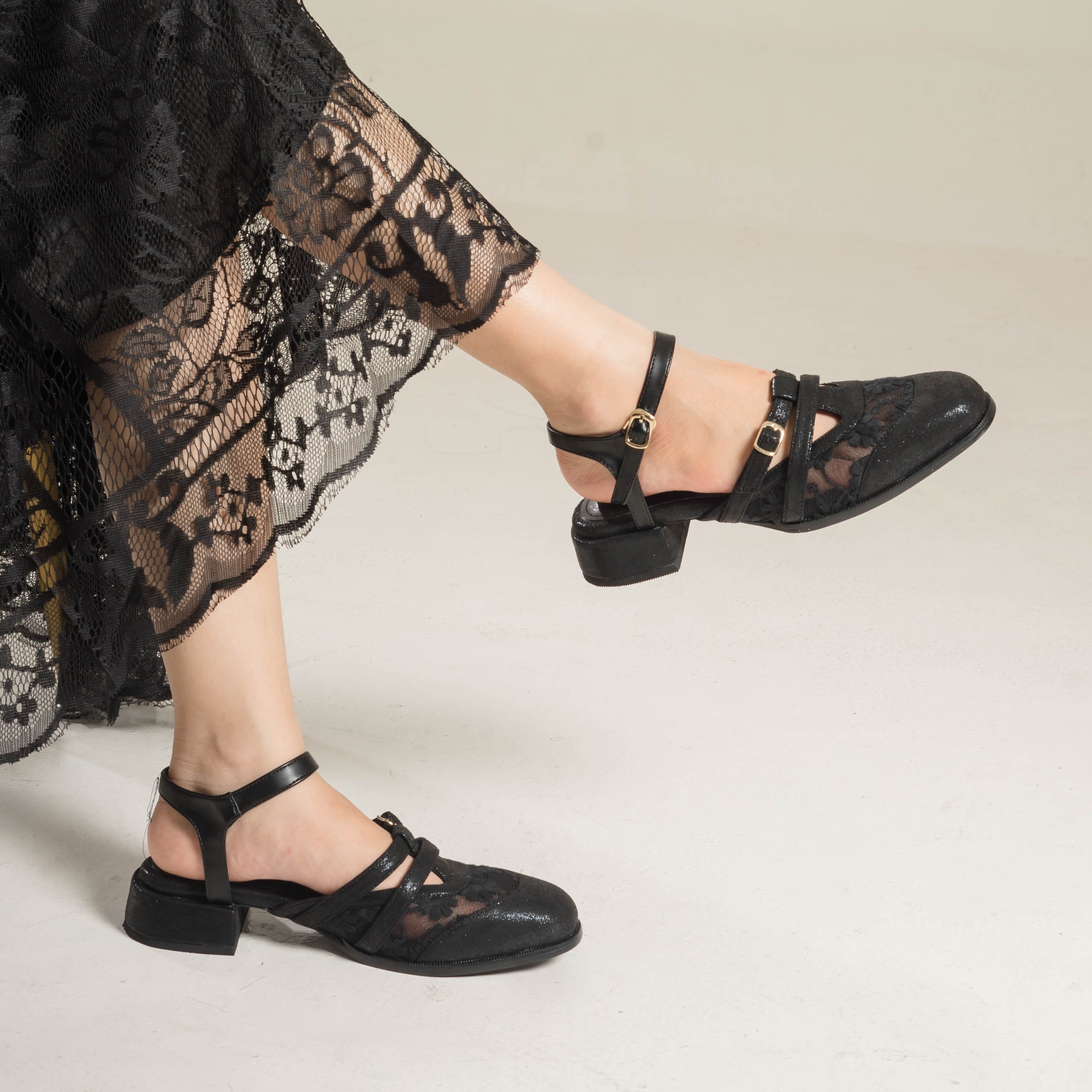 Thea Heels Mules Shoes - Dianable