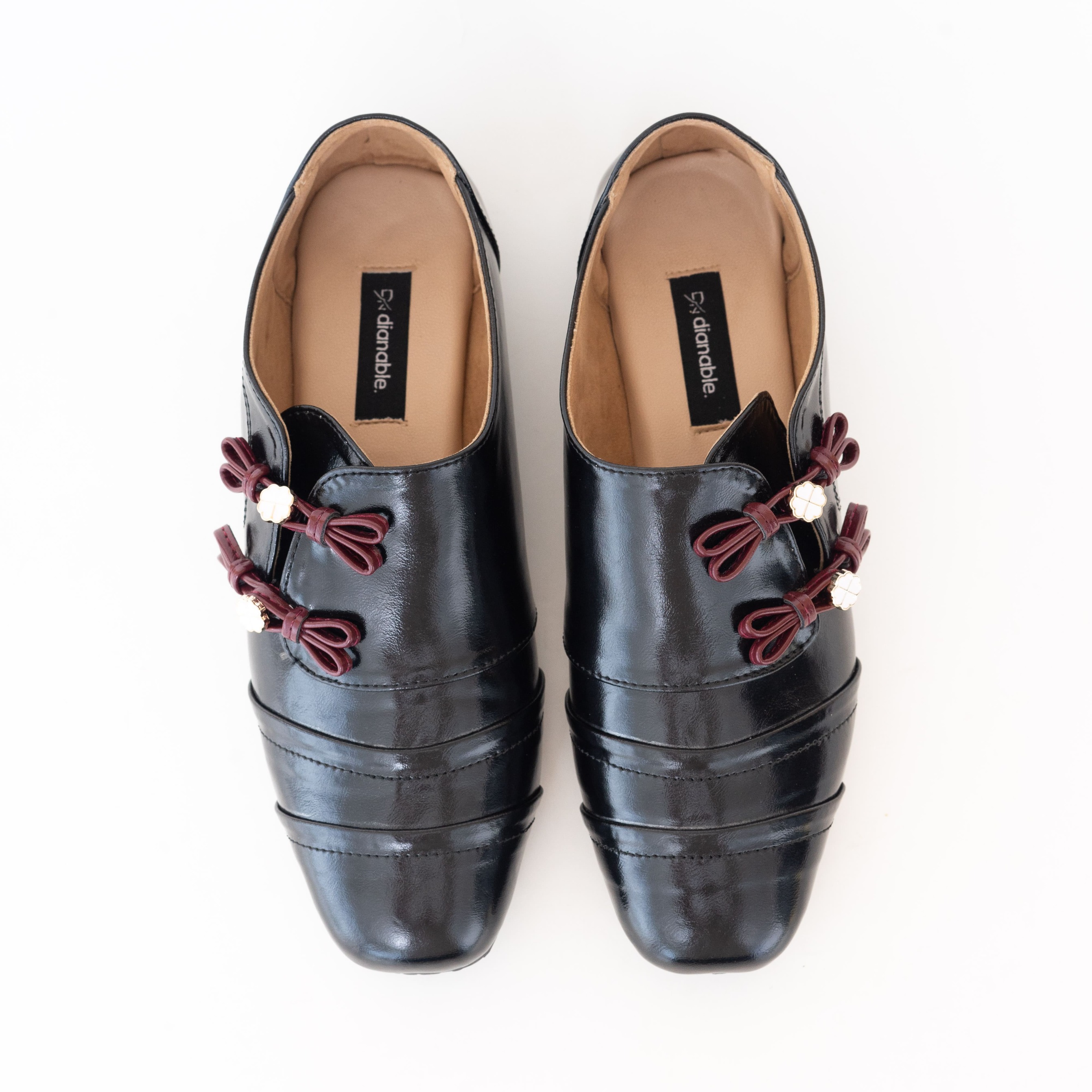Dianable - Ruka Black Choengsam  Flatshoes Wanita