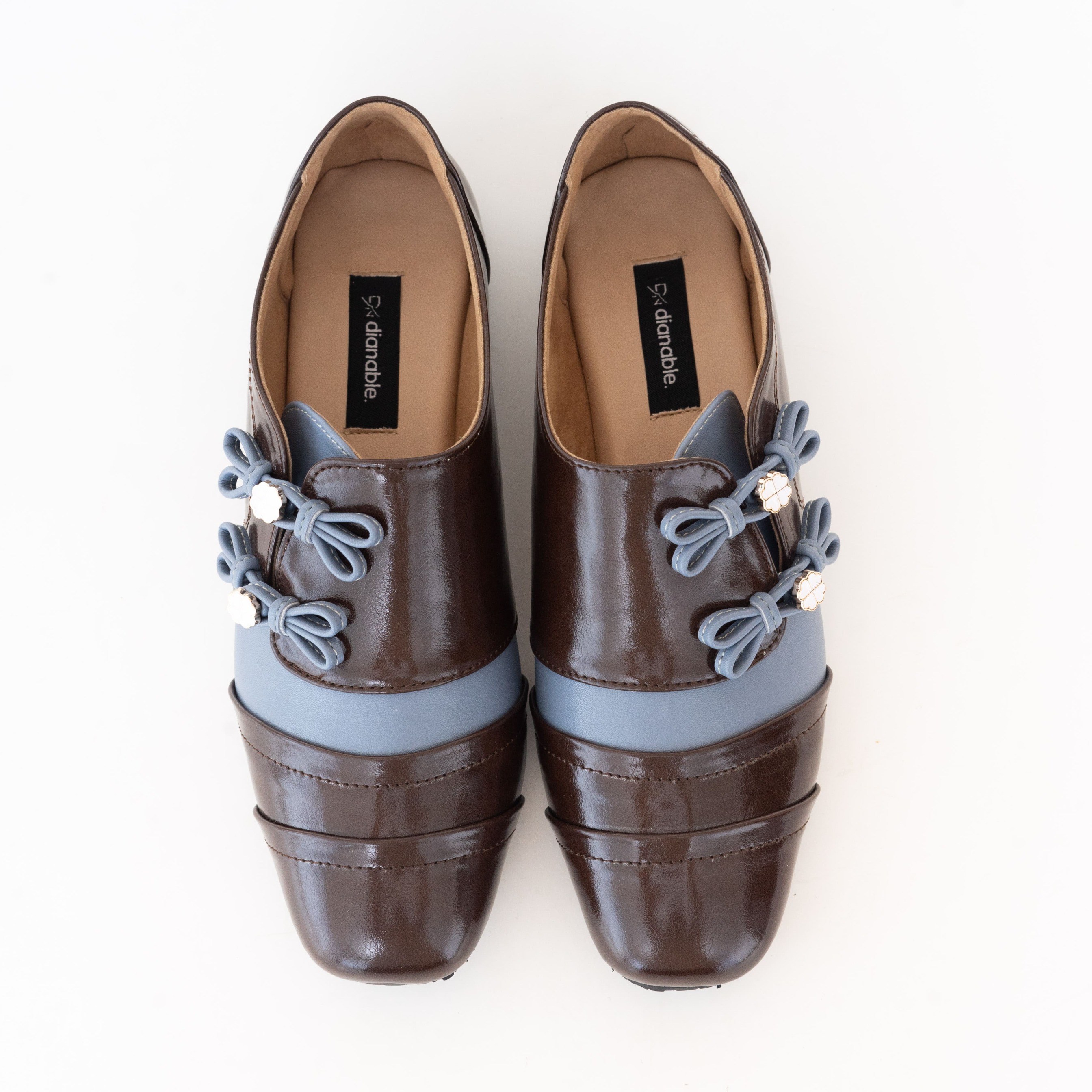 Ruka Blue Choco Choengsam Flatshoes Wanita - Dianable