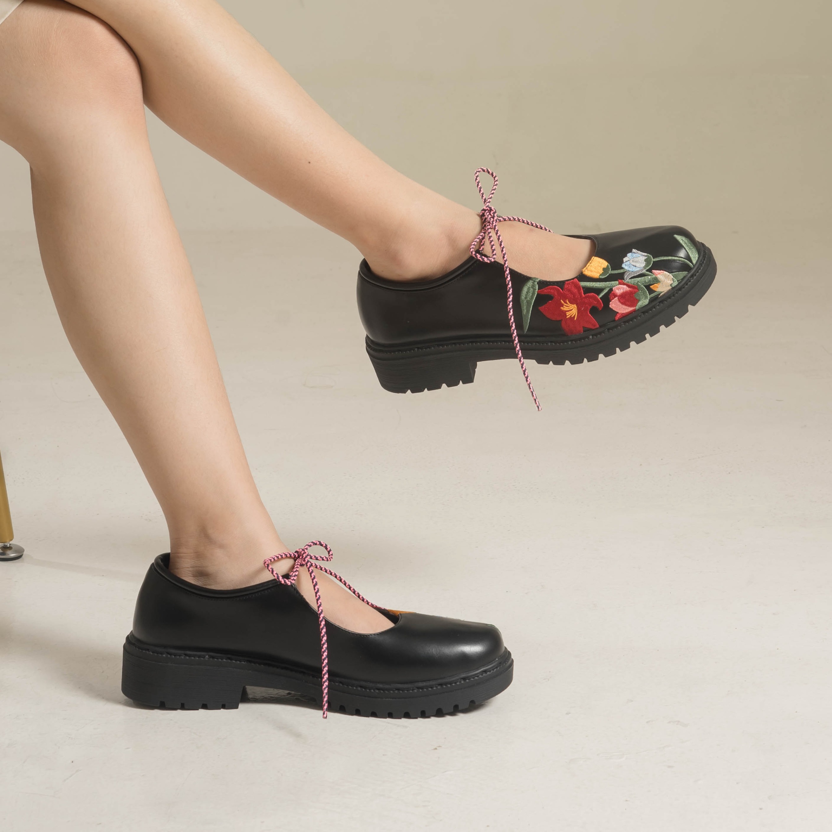 Flair Black Loafers Shoes - Dianable x Nabila Ishma