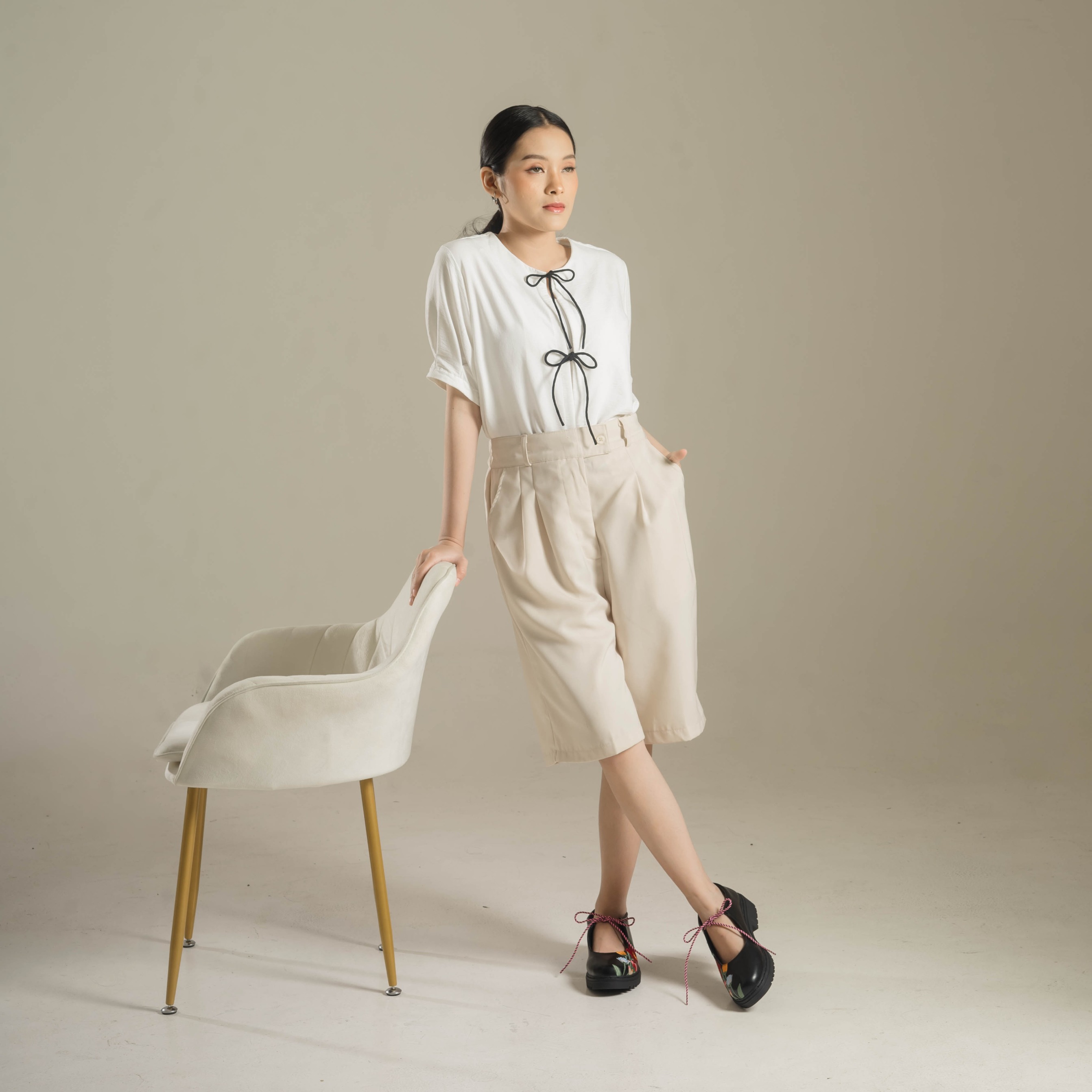Flair Black Loafers Shoes - Dianable x Nabila Ishma