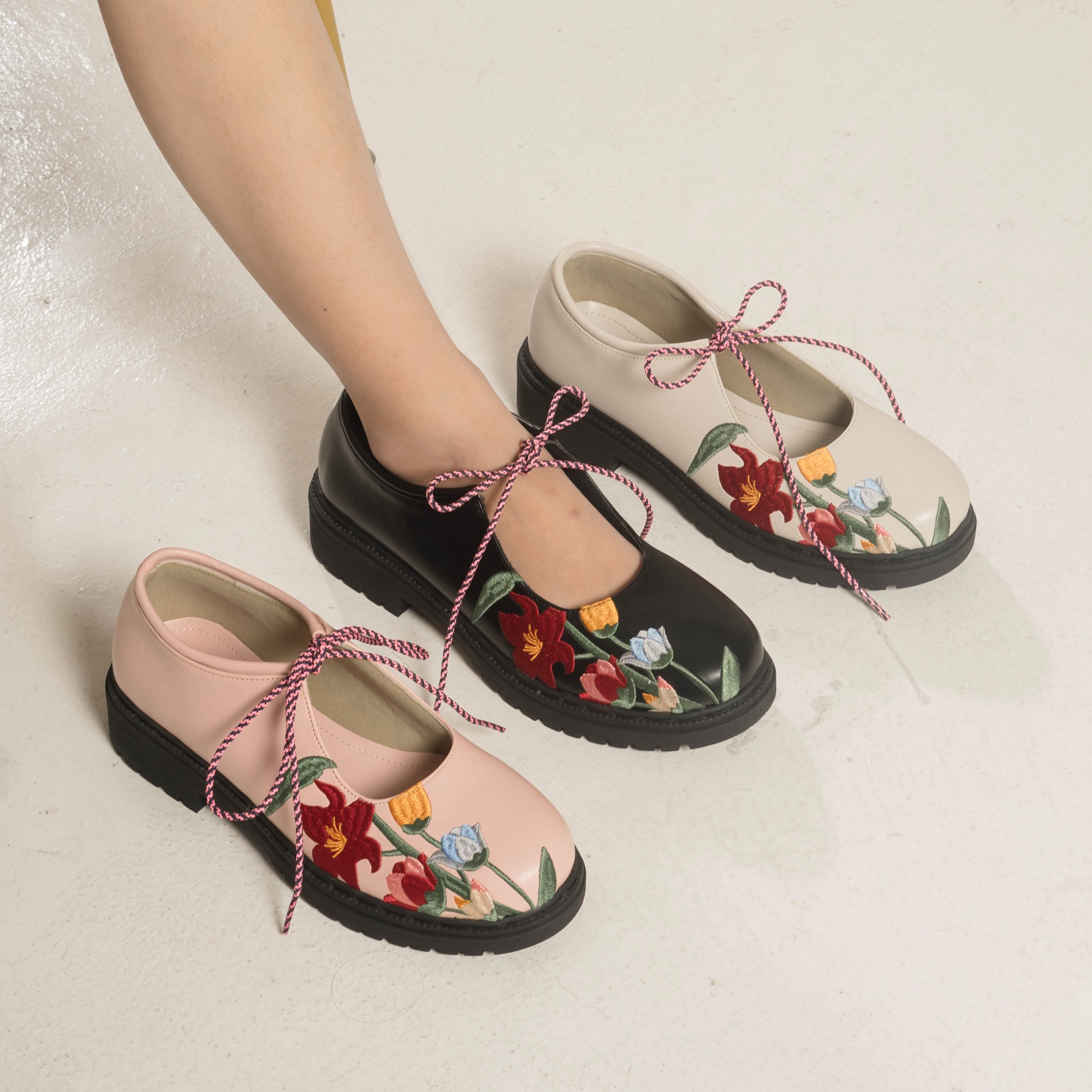 Flair Cream Loafers Shoes Dianable x Nabila Ishma