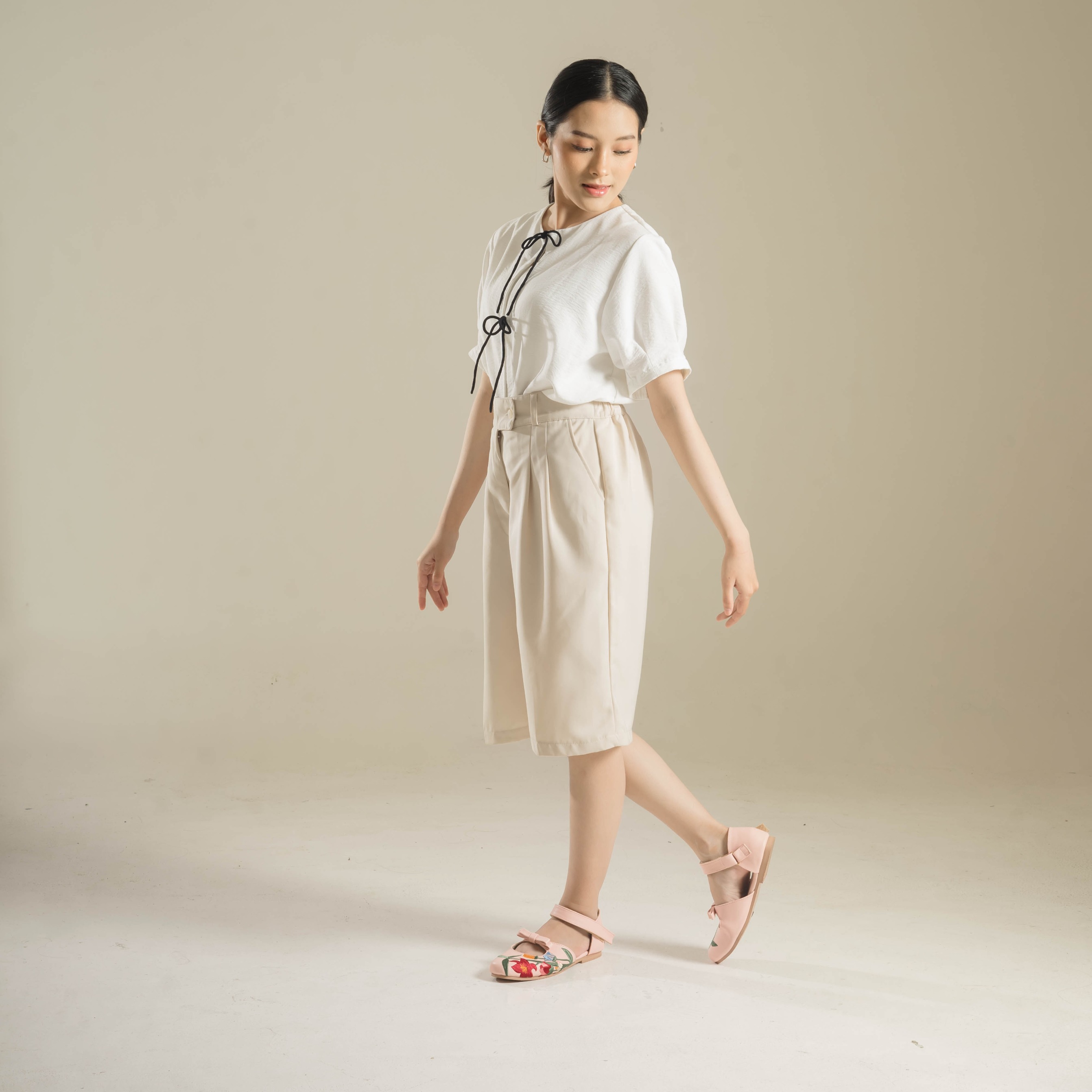 Rosie Pink Flat Shoes - Dianable x Nabila Ishma