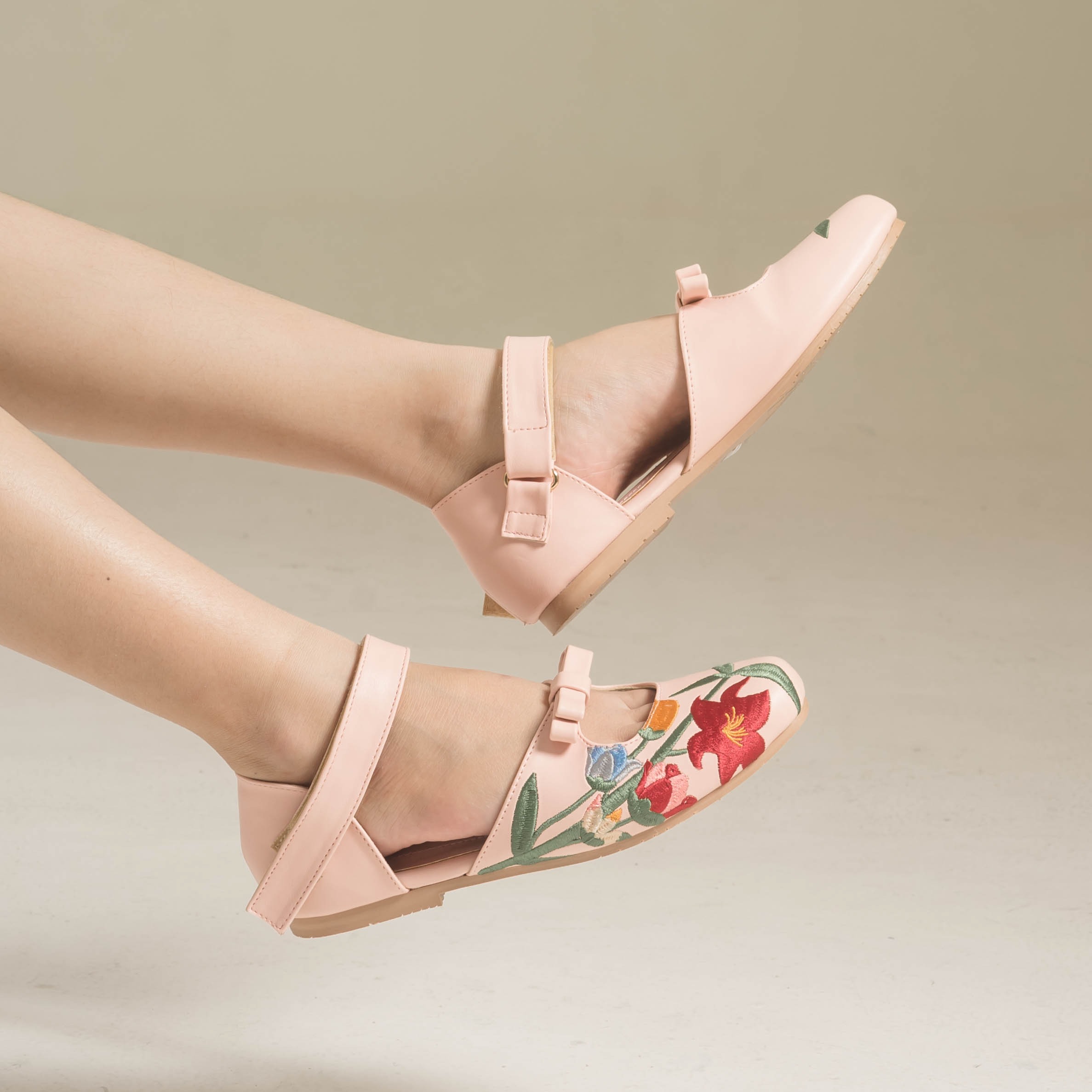 Rosie Pink Flat Shoes - Dianable x Nabila Ishma