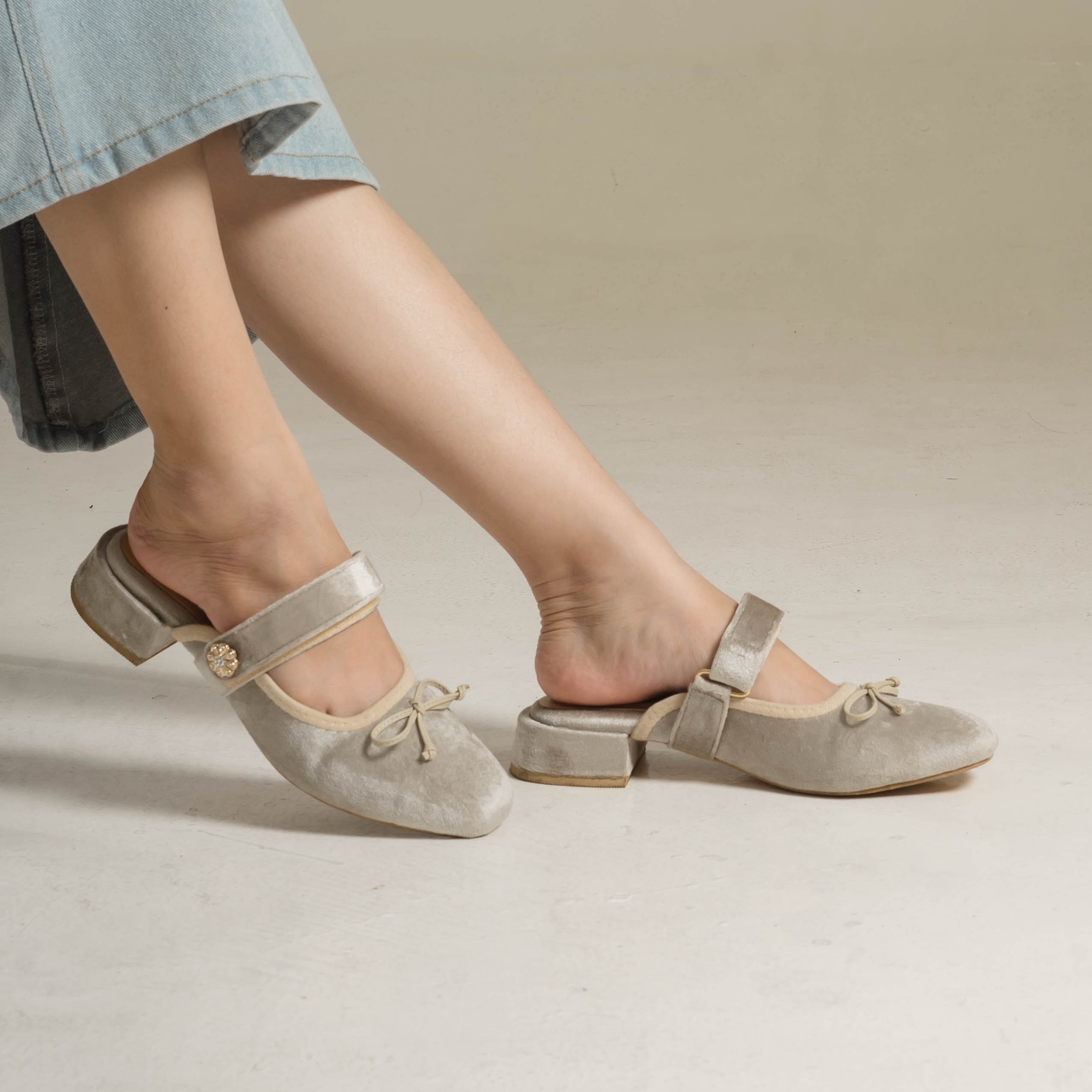 Lyria Heels Mules Shoes - Dianable