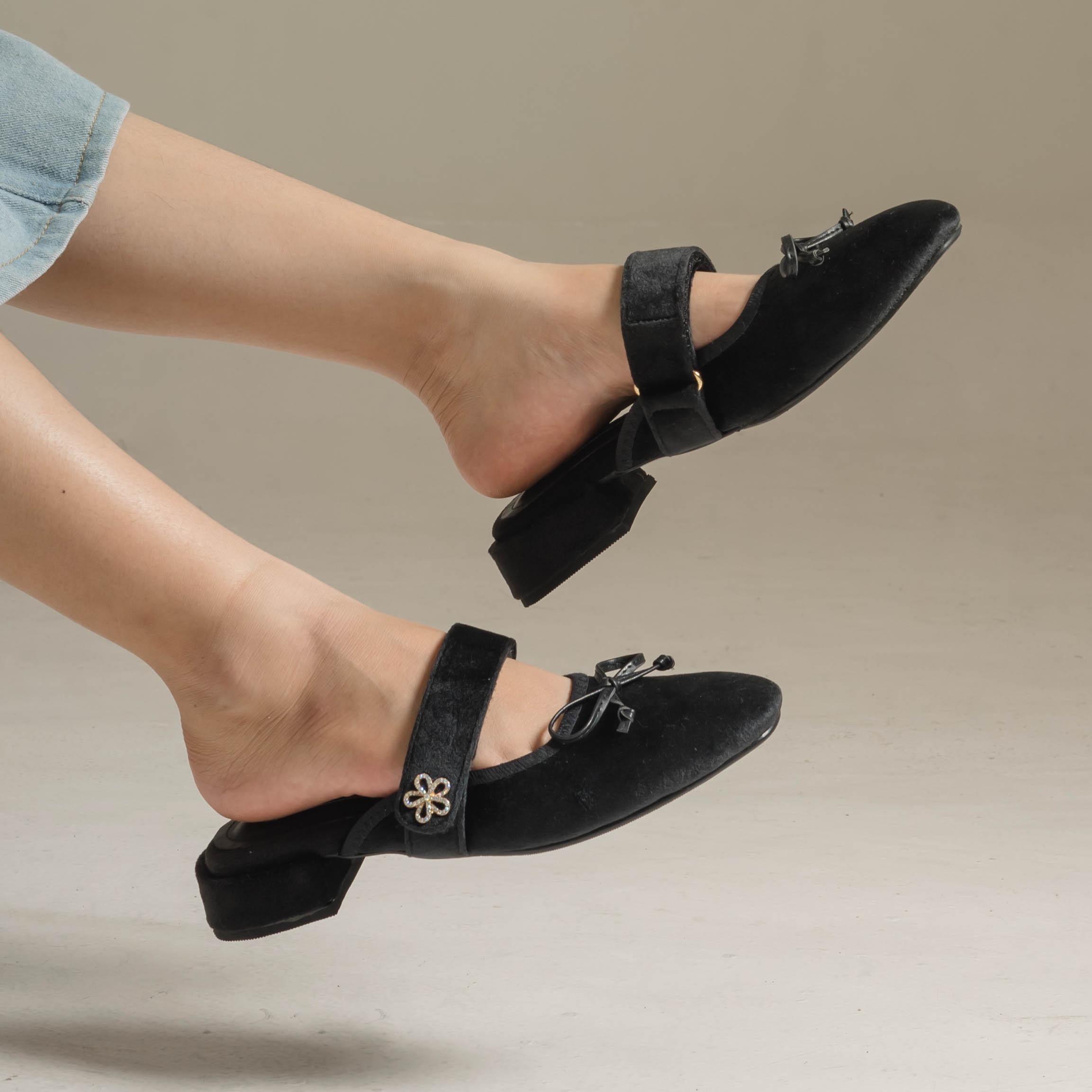 Lyria Heels Mules Shoes - Dianable