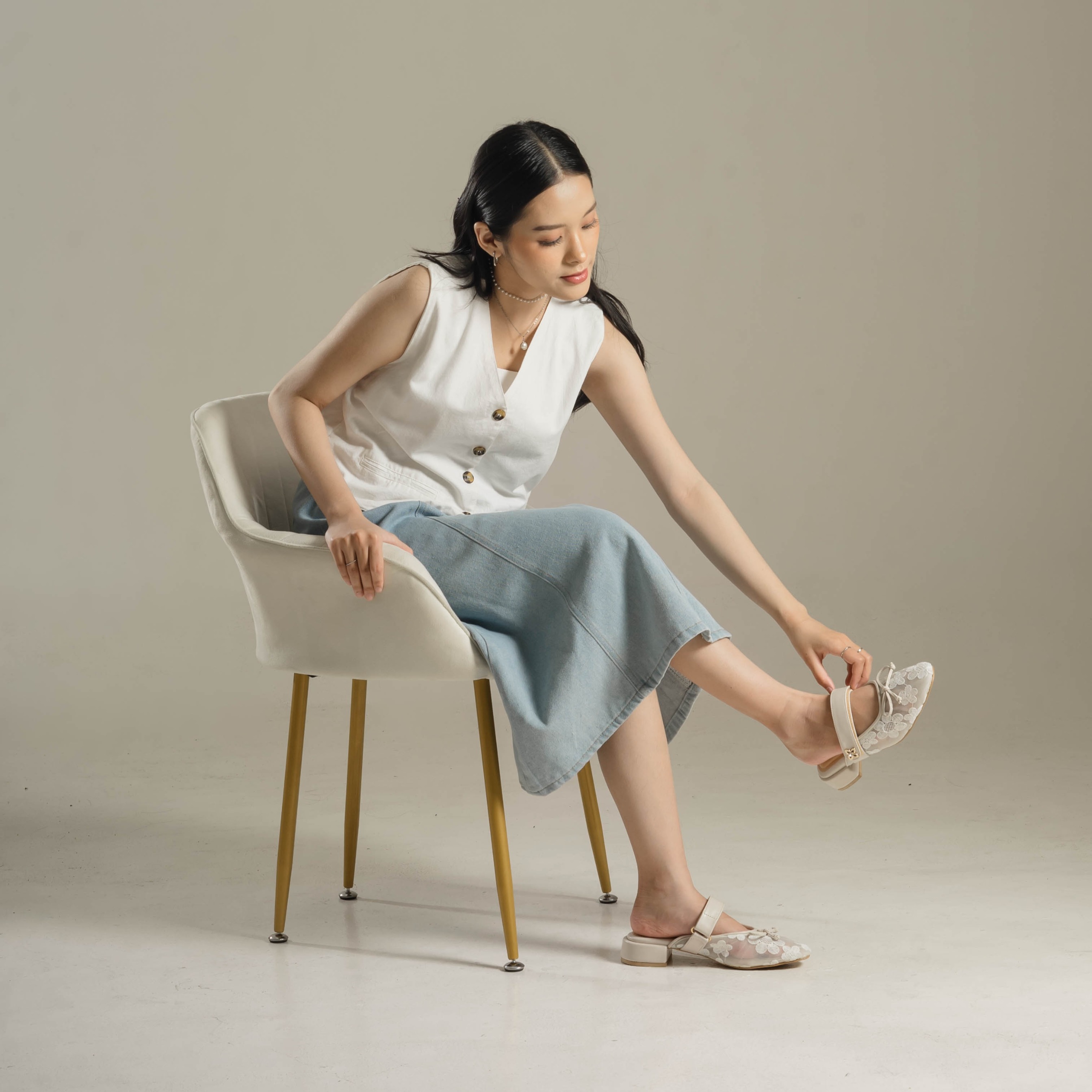 Lyria Heels Mules Shoes - Dianable