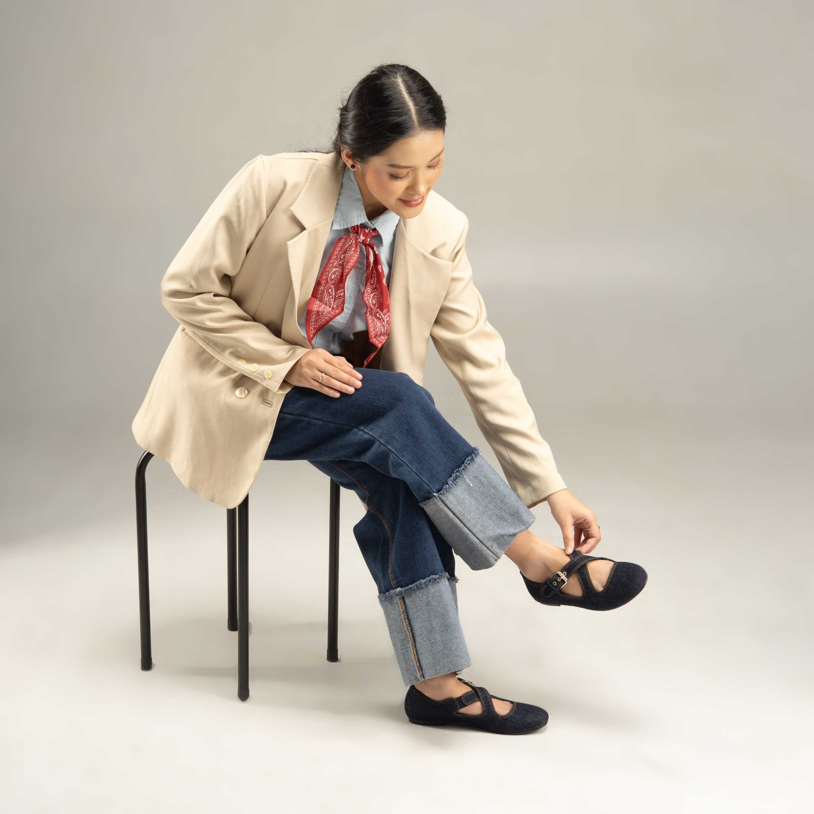 Jean Flasthoes Sepatu Wanita - Dianable