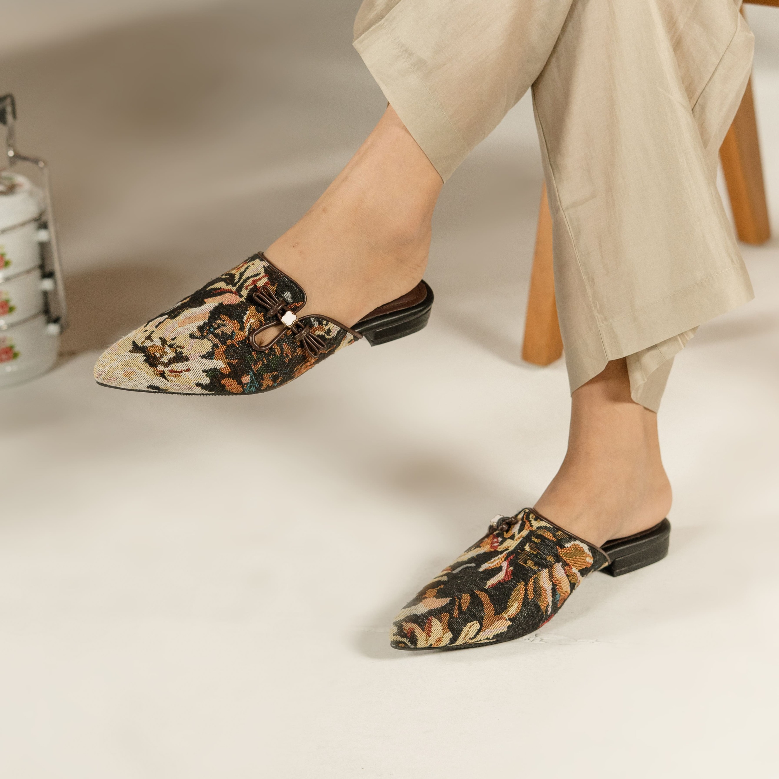 Sawa Mules Wanita Motif Etnik Premium - Dianable