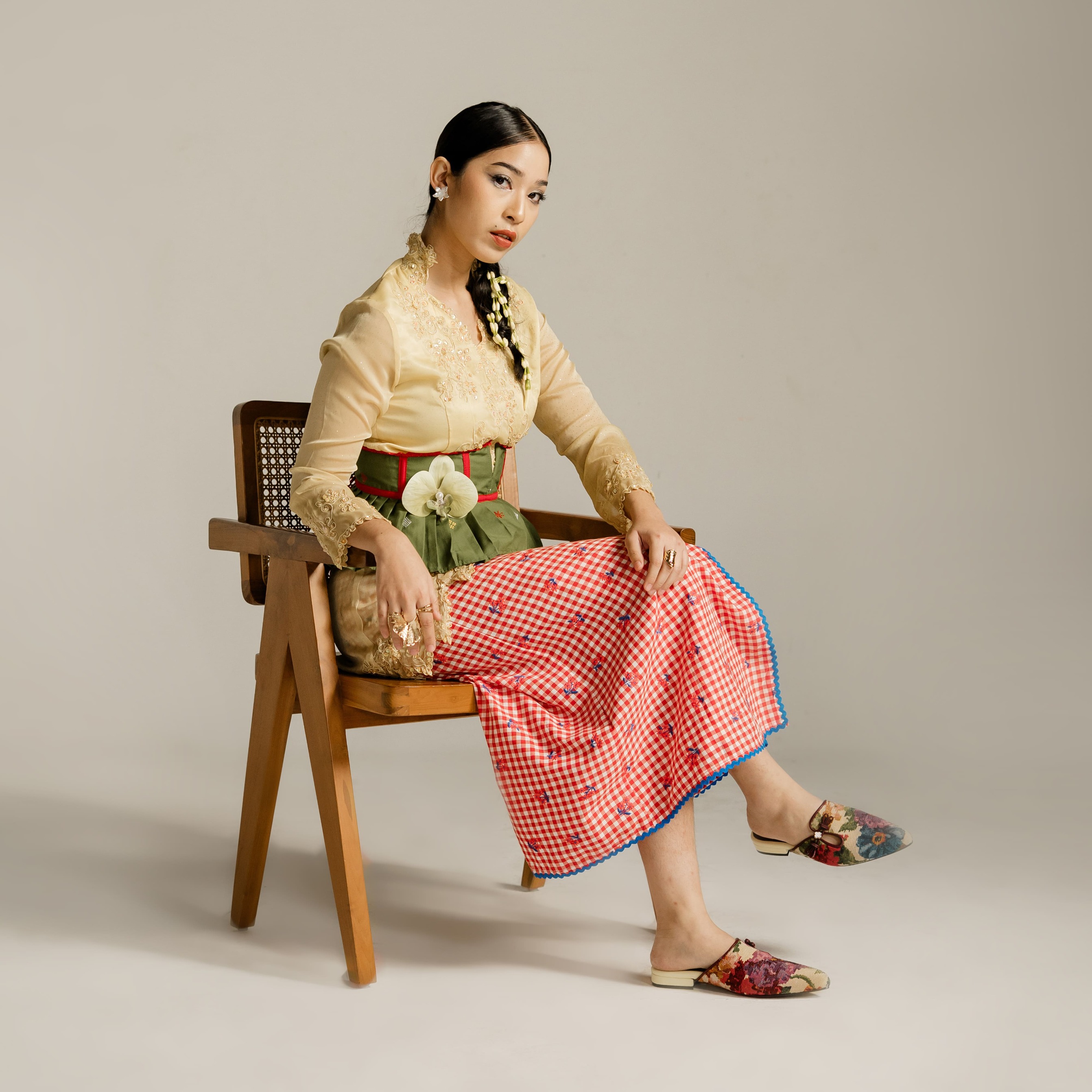 Sawa Mules Wanita Motif Etnik Premium - Dianable