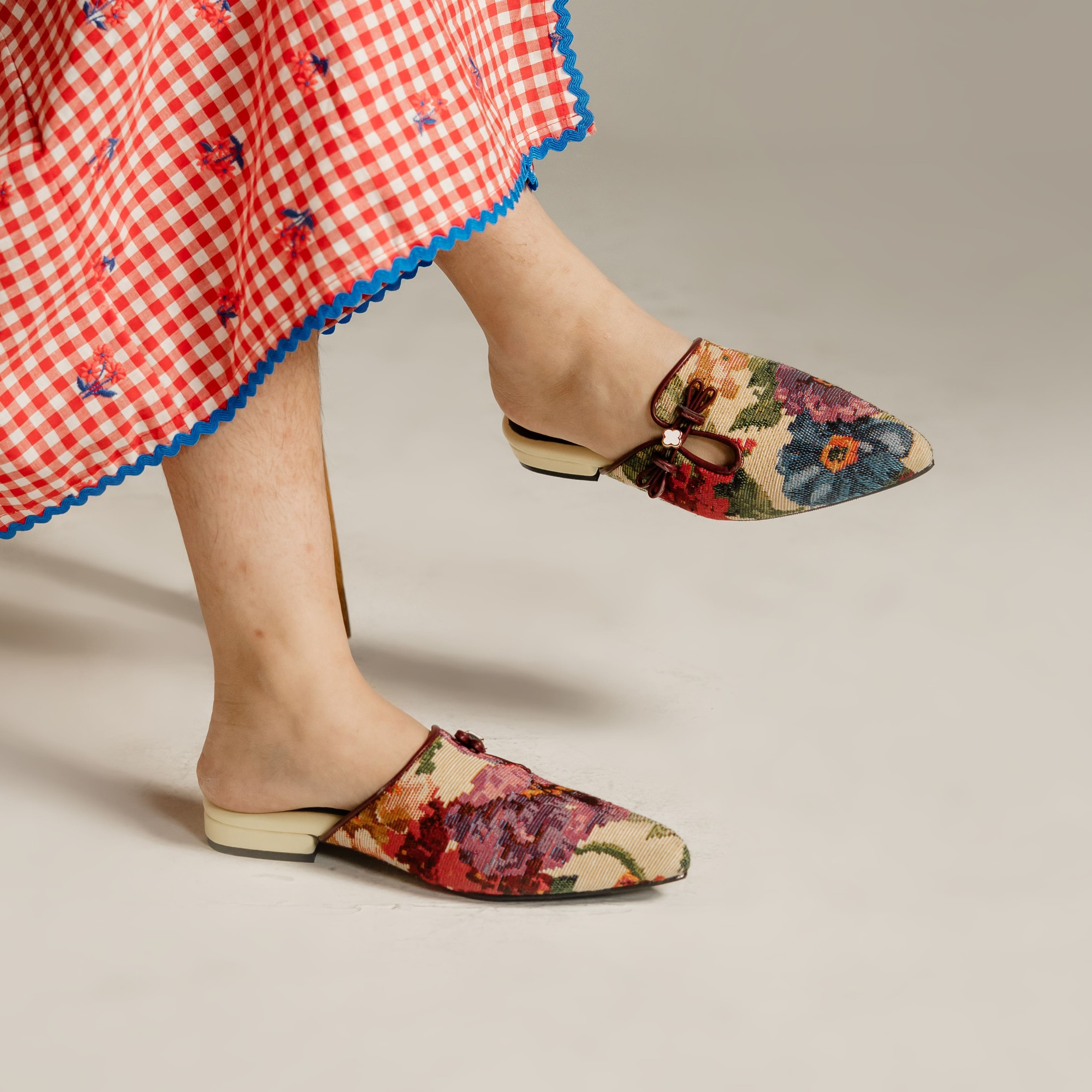 Sawa Mules Wanita Motif Etnik Premium - Dianable