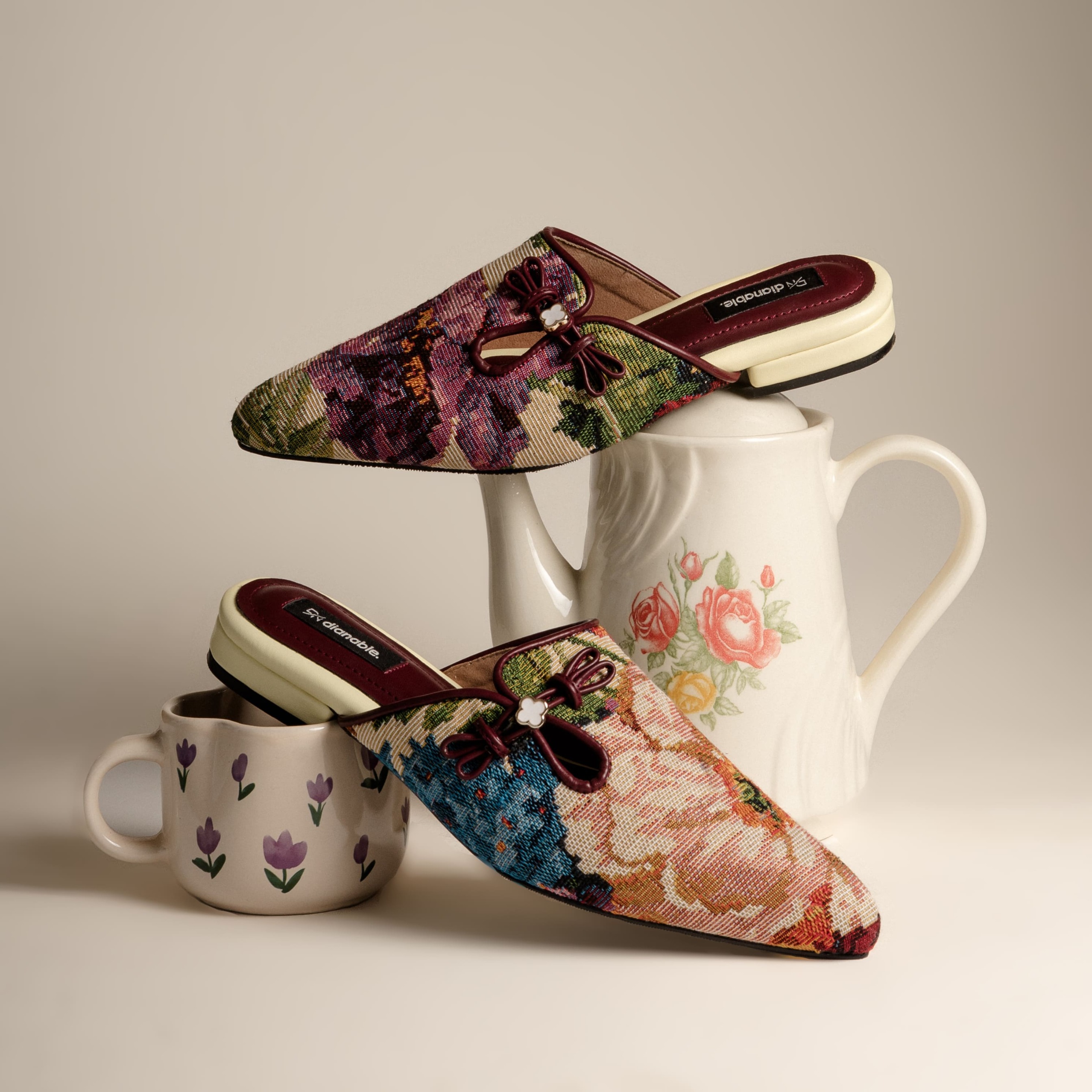Sawa Mules Wanita Motif Etnik Premium - Dianable