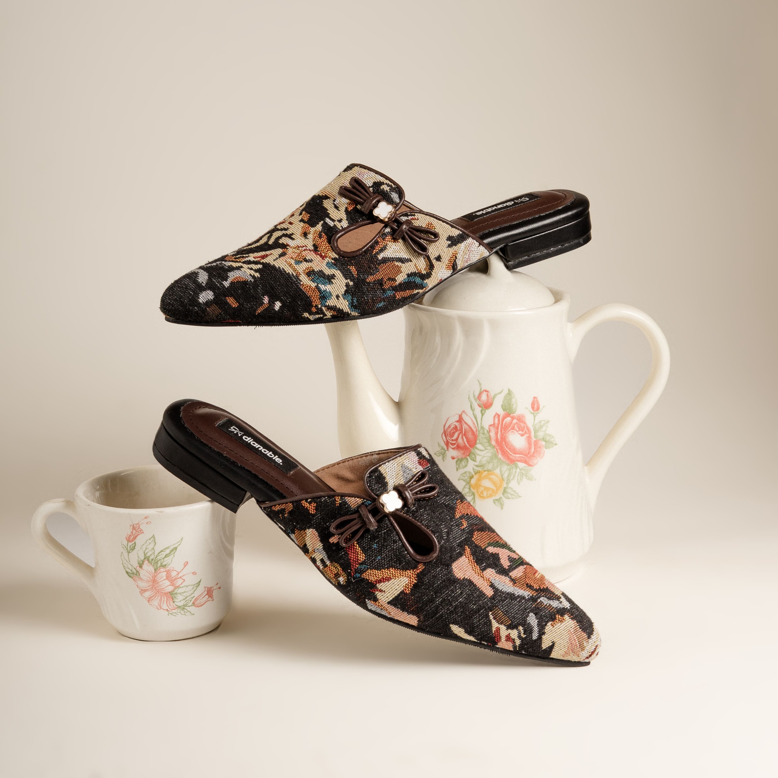 Sawa Mules Wanita Motif Etnik Premium - Dianable