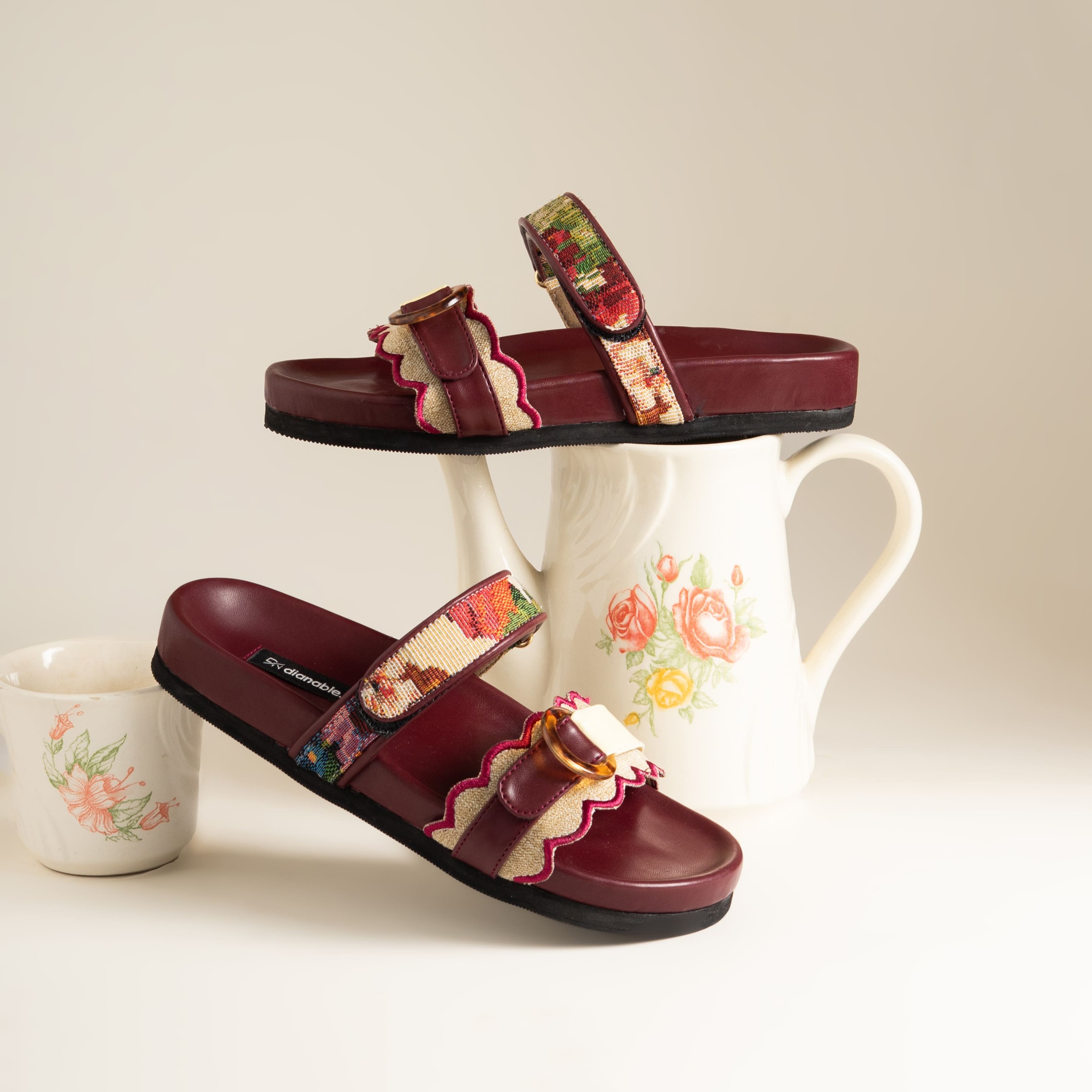Sera Sandal Slide Wanita Motif Etnik Premium - Dianable