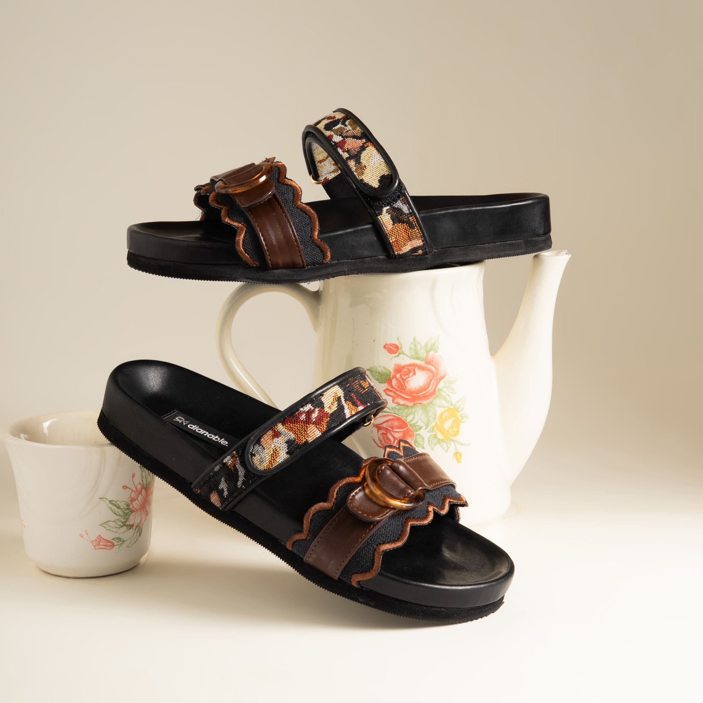 Sera Sandal Slide Wanita Motif Etnik Premium - Dianable