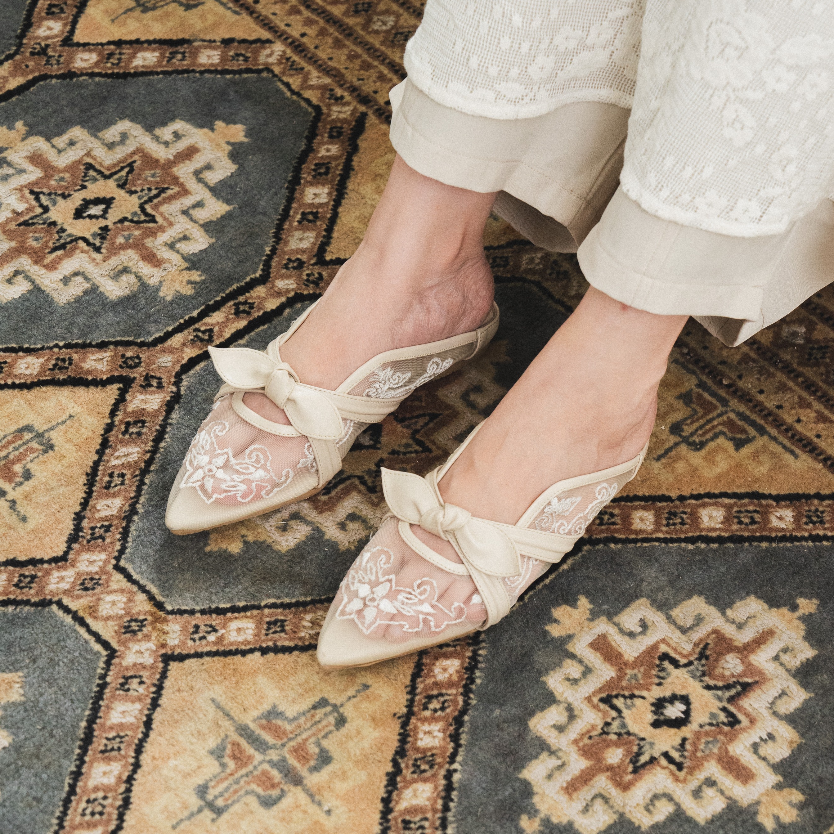 Carol Flat Mules Shoes Dianable