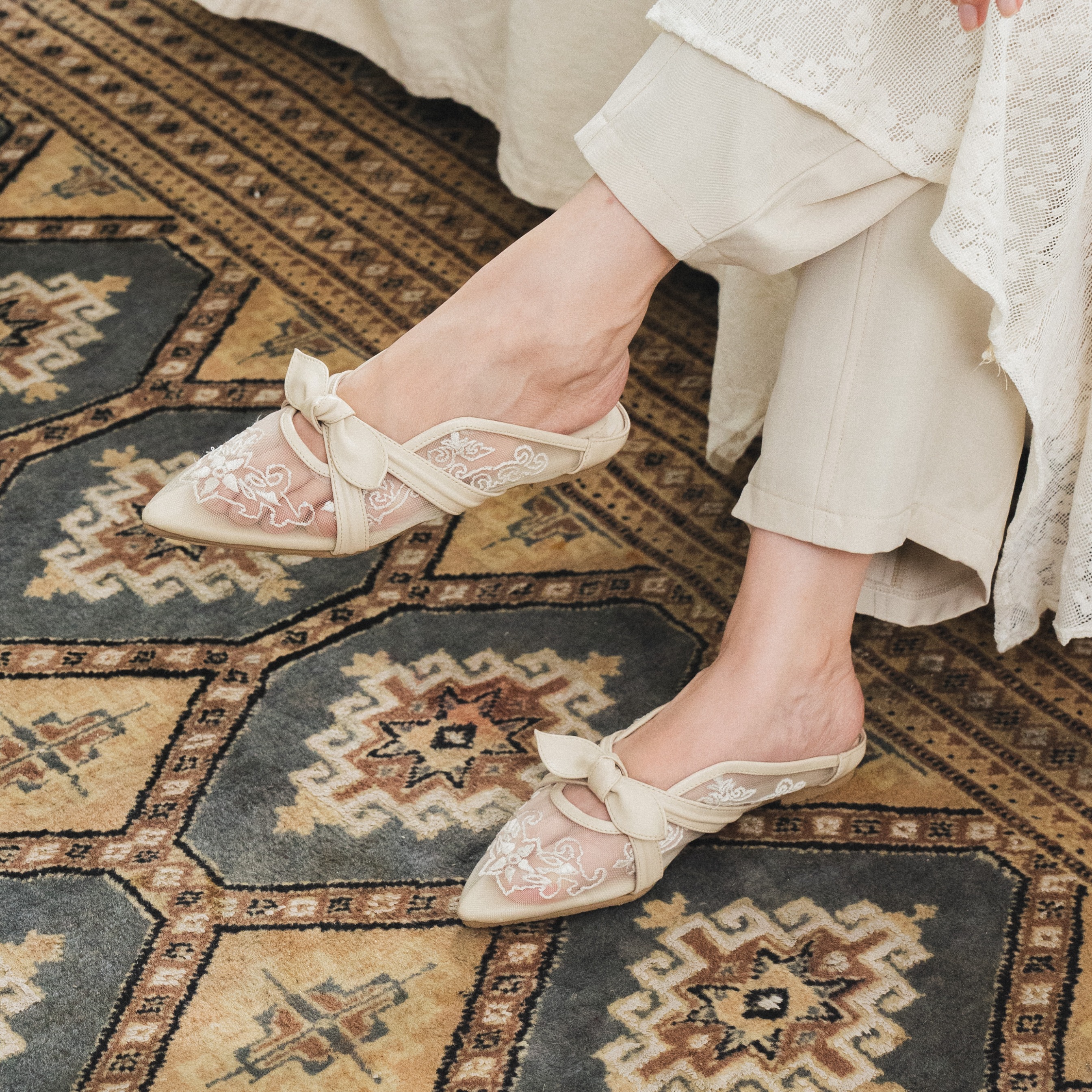 Carol Flat Mules Shoes Dianable