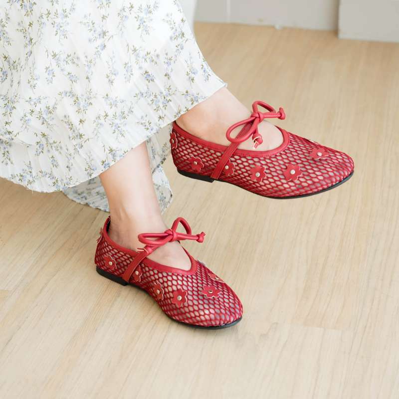Deena Maroon Flatshoes Sepatu Wanita - Dianable