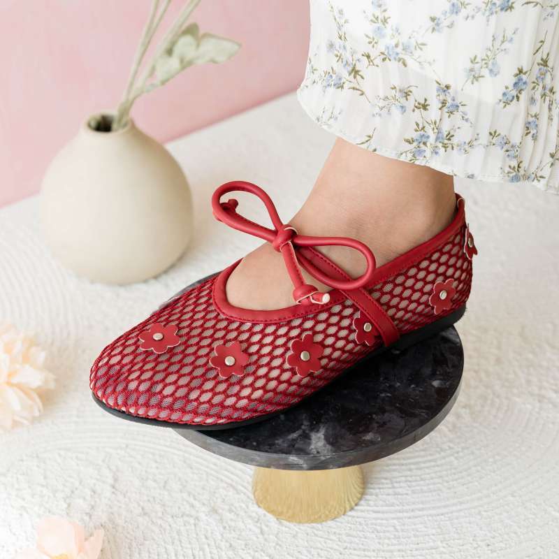 Deena Maroon Flatshoes Sepatu Wanita - Dianable