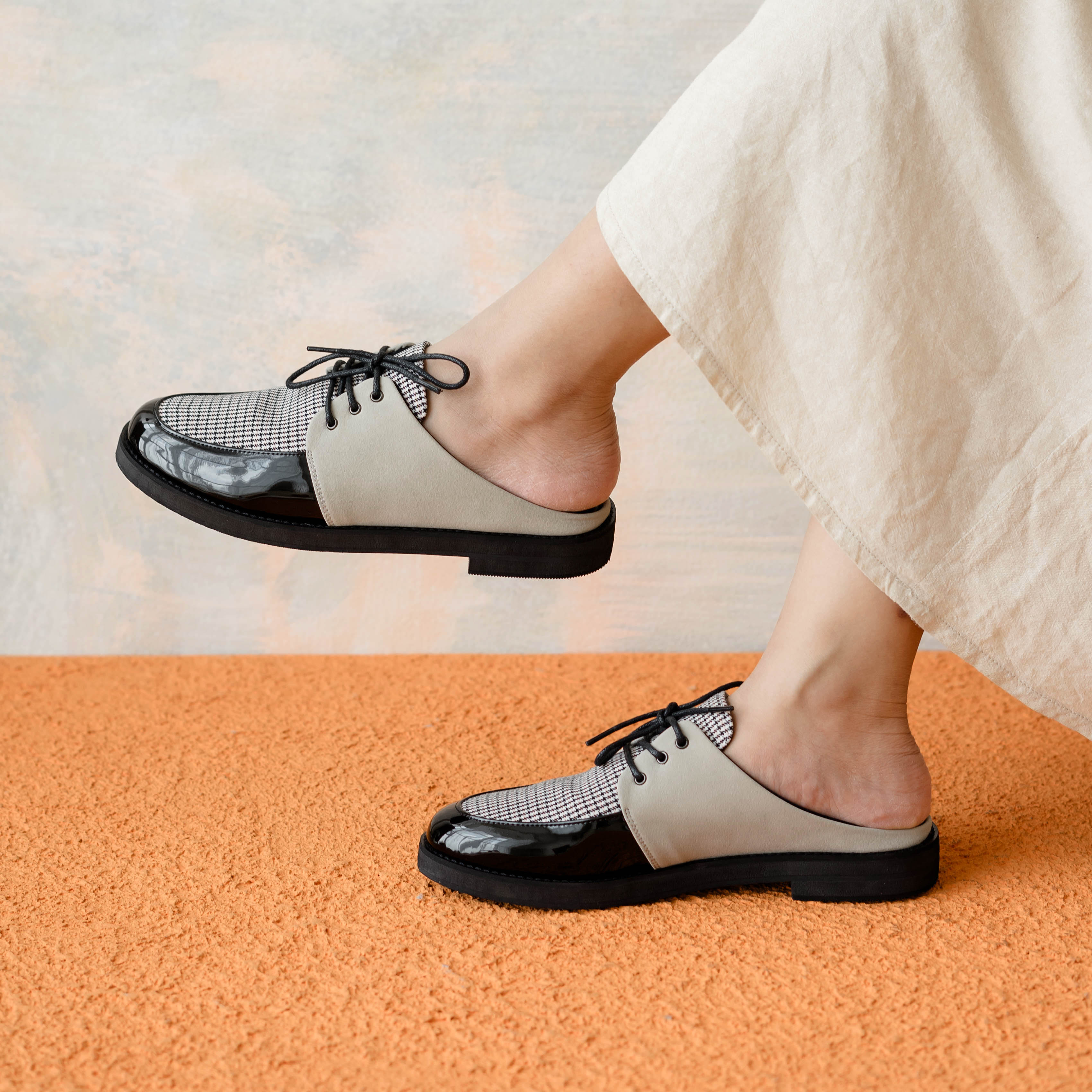Amara Stone Gray Oxford Shoes Dianable