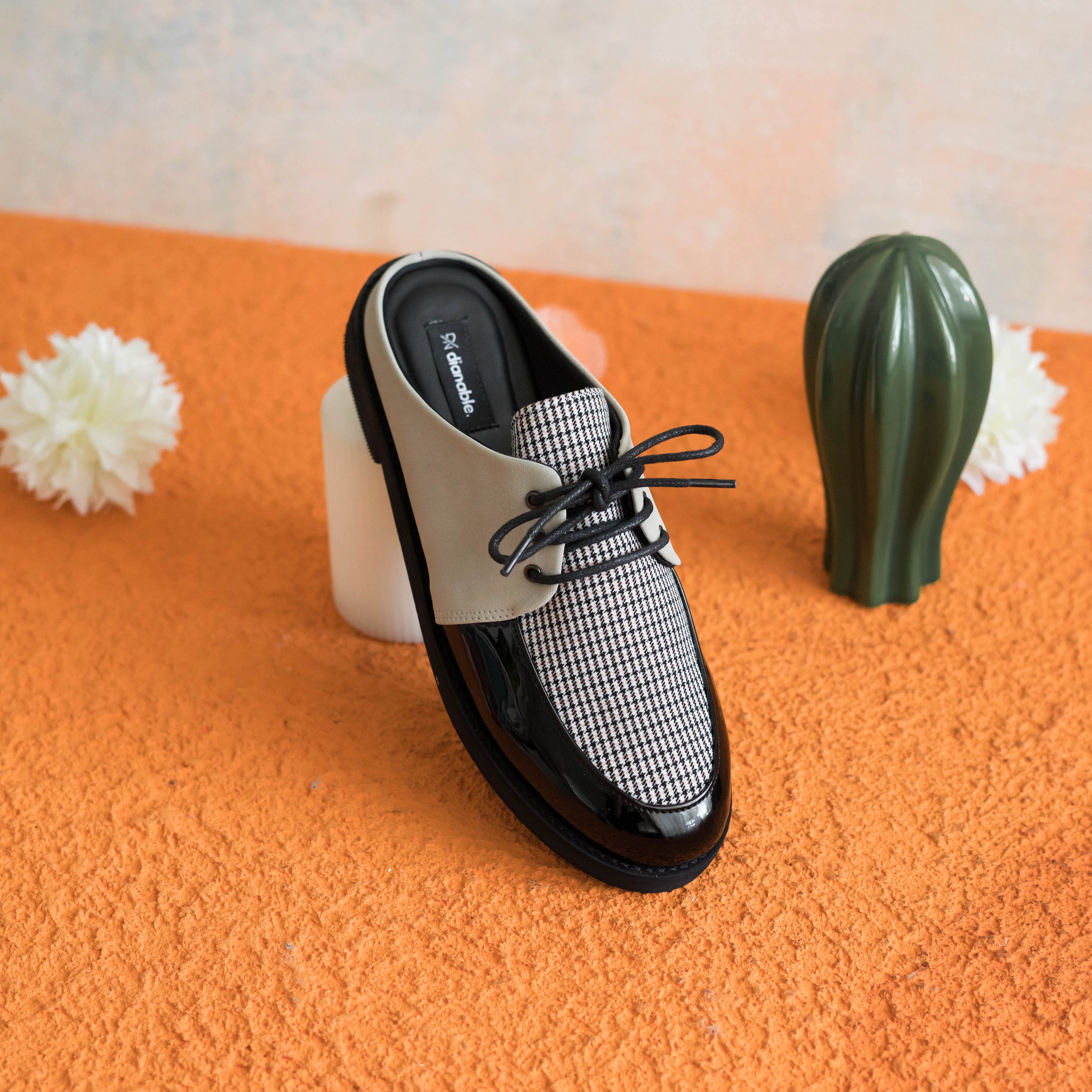 Amara Stone Gray Oxford Shoes Dianable