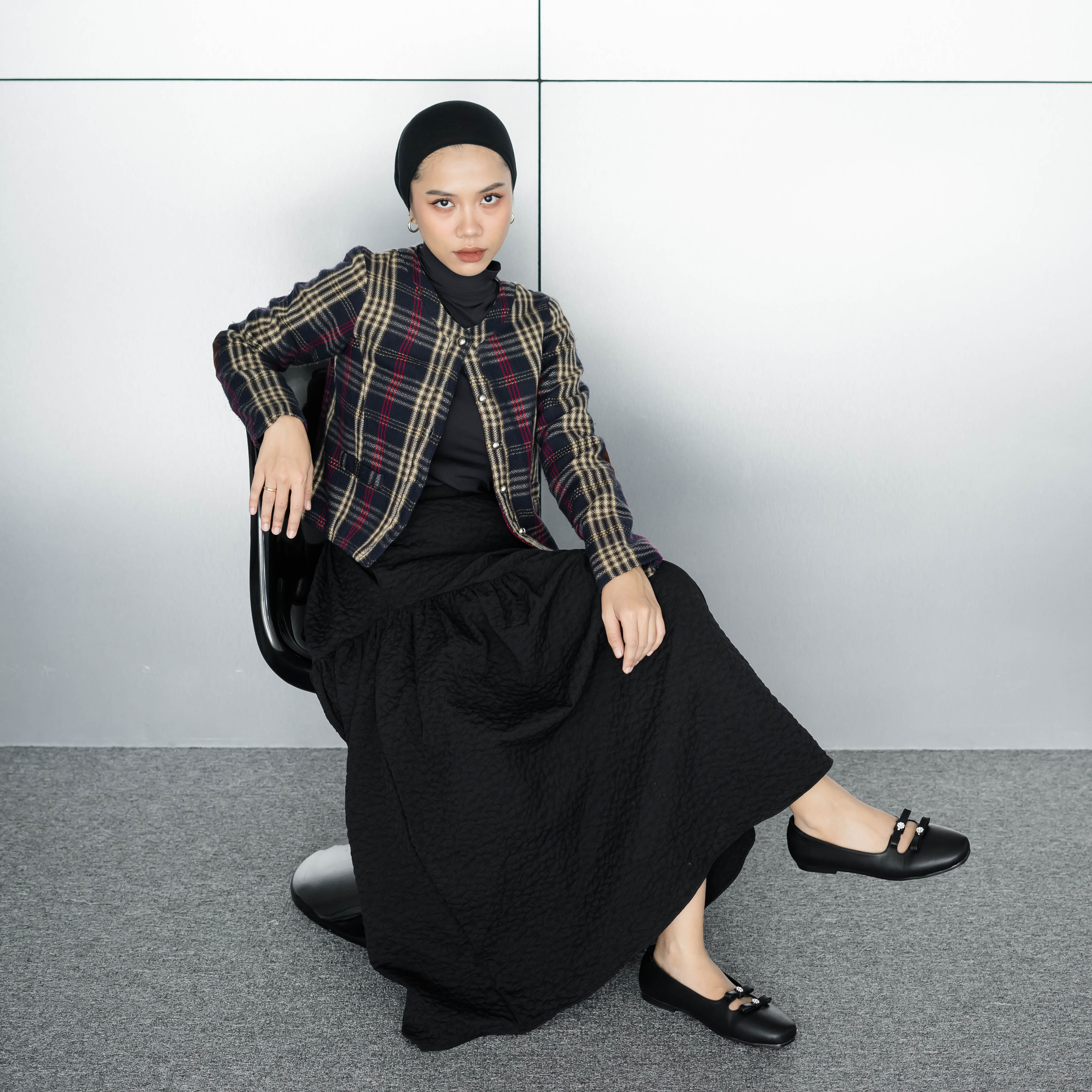 Lily Black Flat Shoes Dianable