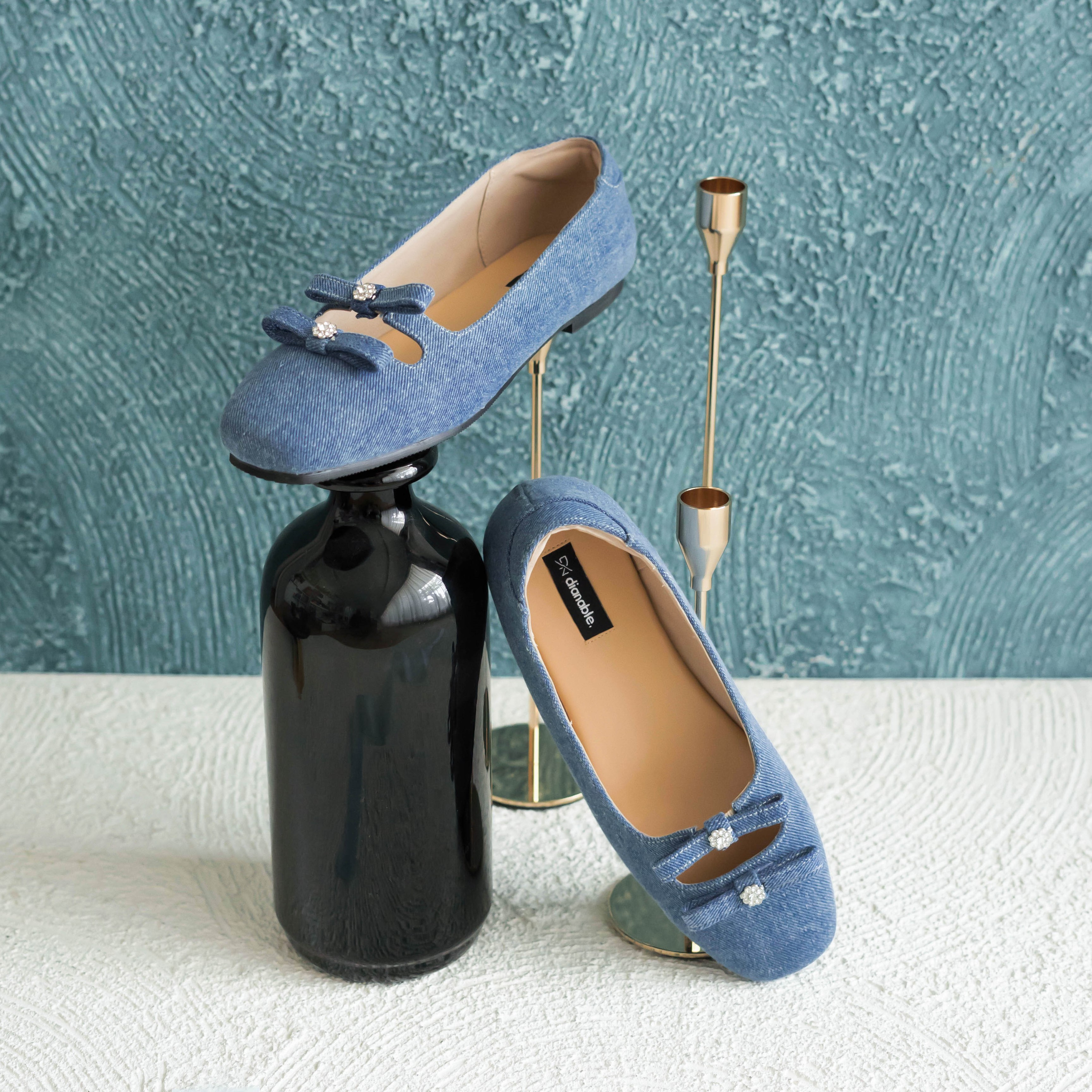 Lily Denim Flat Shoes Dianable