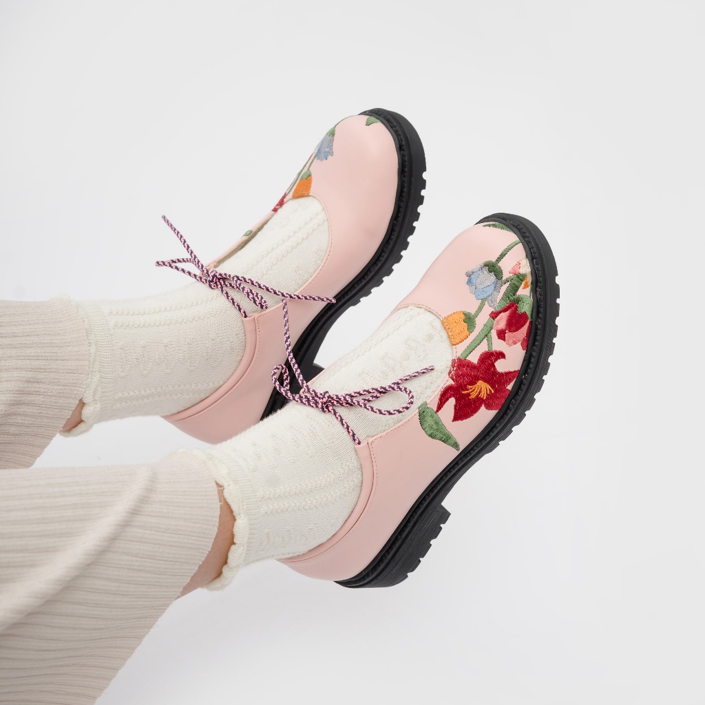 Flair Pink Loafers Shoes Dianable x Nabila Ishma