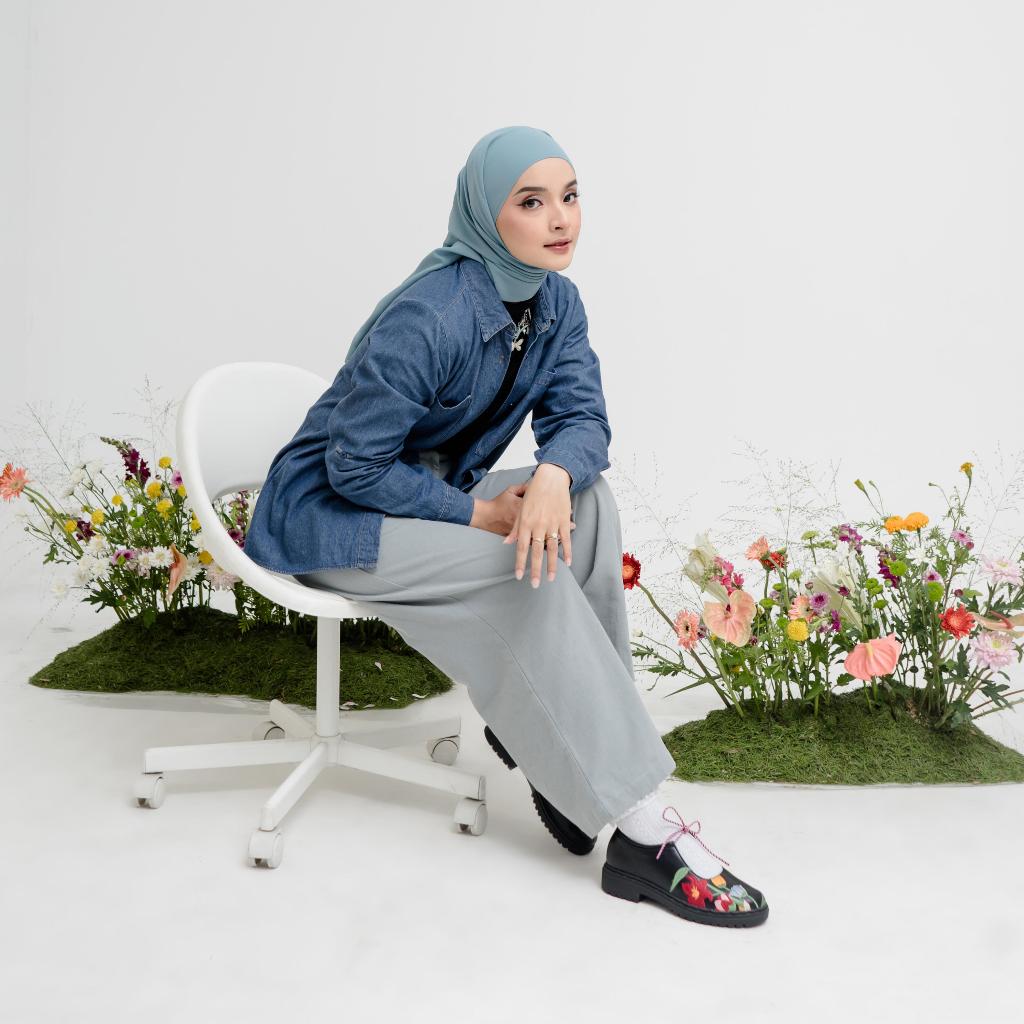 Flair Black Loafers Shoes - Dianable x Nabila Ishma
