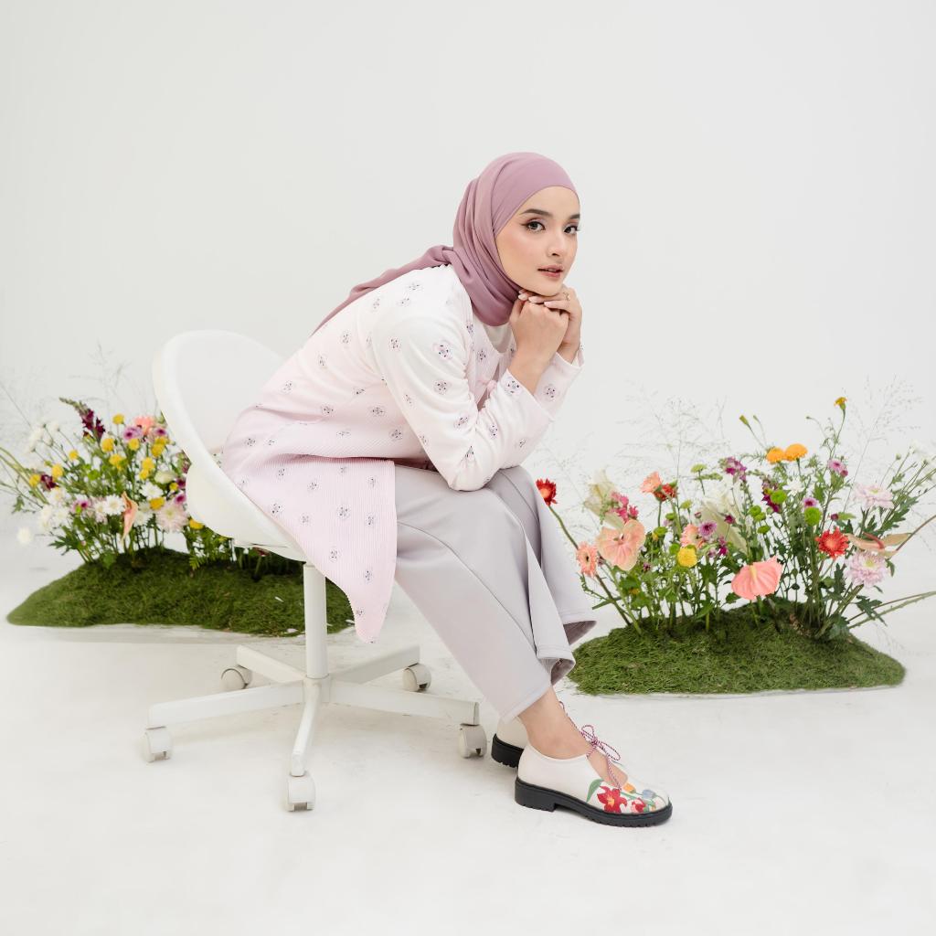Flair Cream Loafers Shoes Dianable x Nabila Ishma