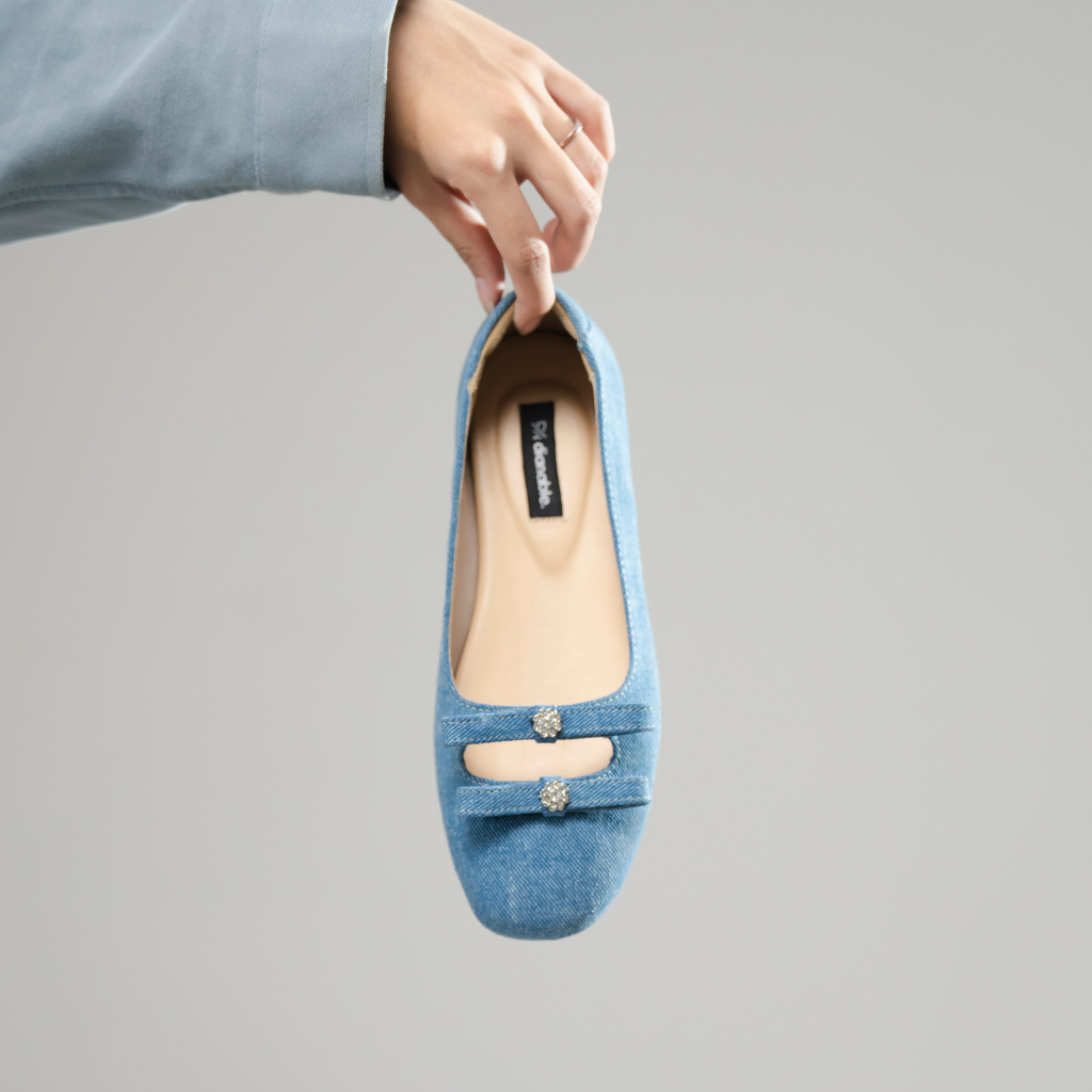 Lily Denim Flat Shoes Dianable